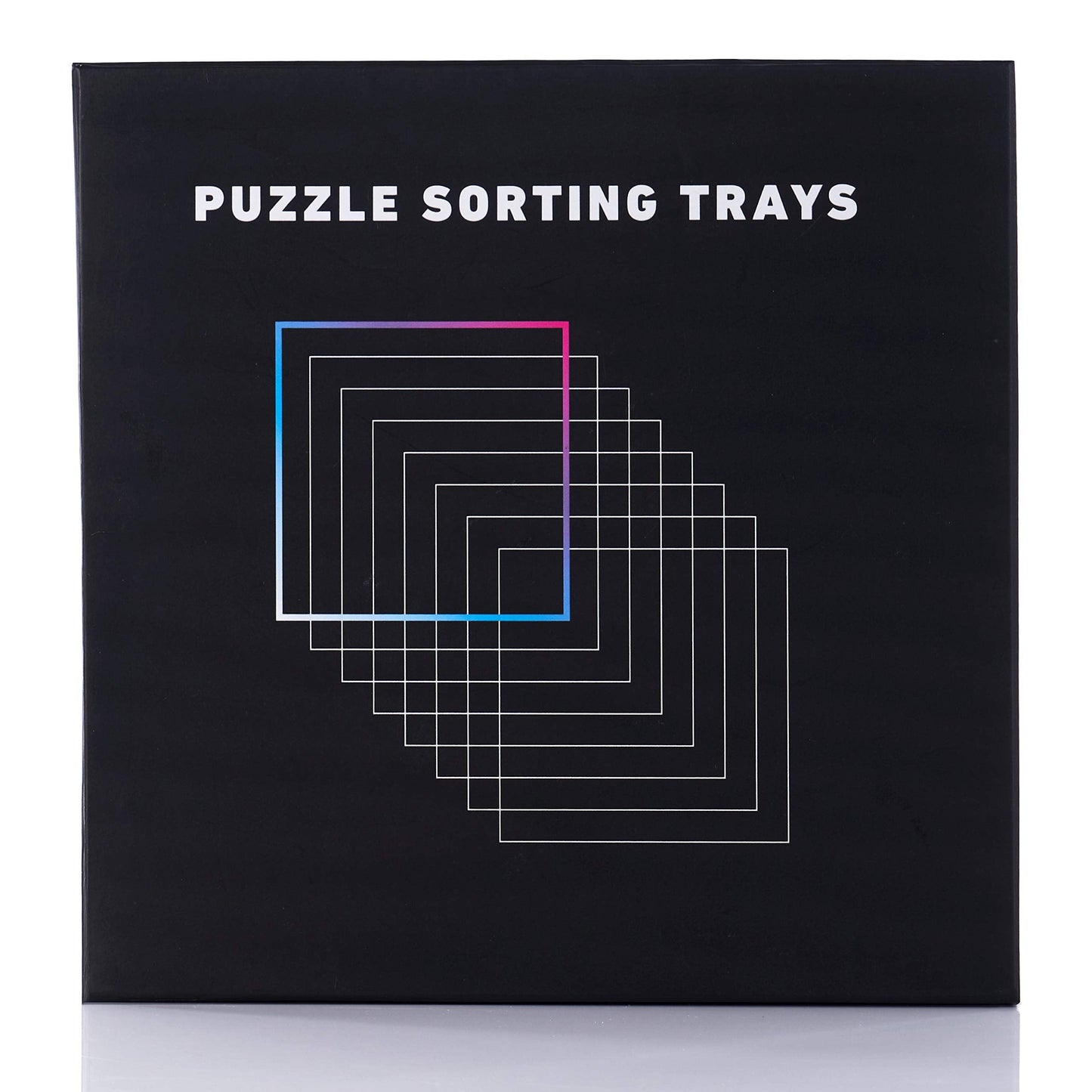 TIDYBOSS 8 Black Puzzle Sorting Trays with Lid - 10x10, Organizers for Puzzles Up to 2000 Pieces