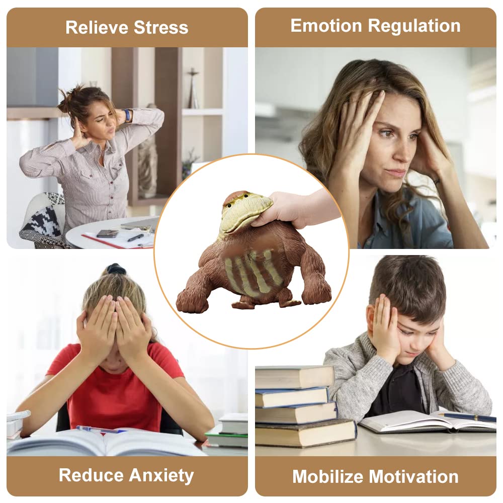 Tiefenets Squishy Monkey Toy & Stretch Gorilla – Stress Relief and Relaxation