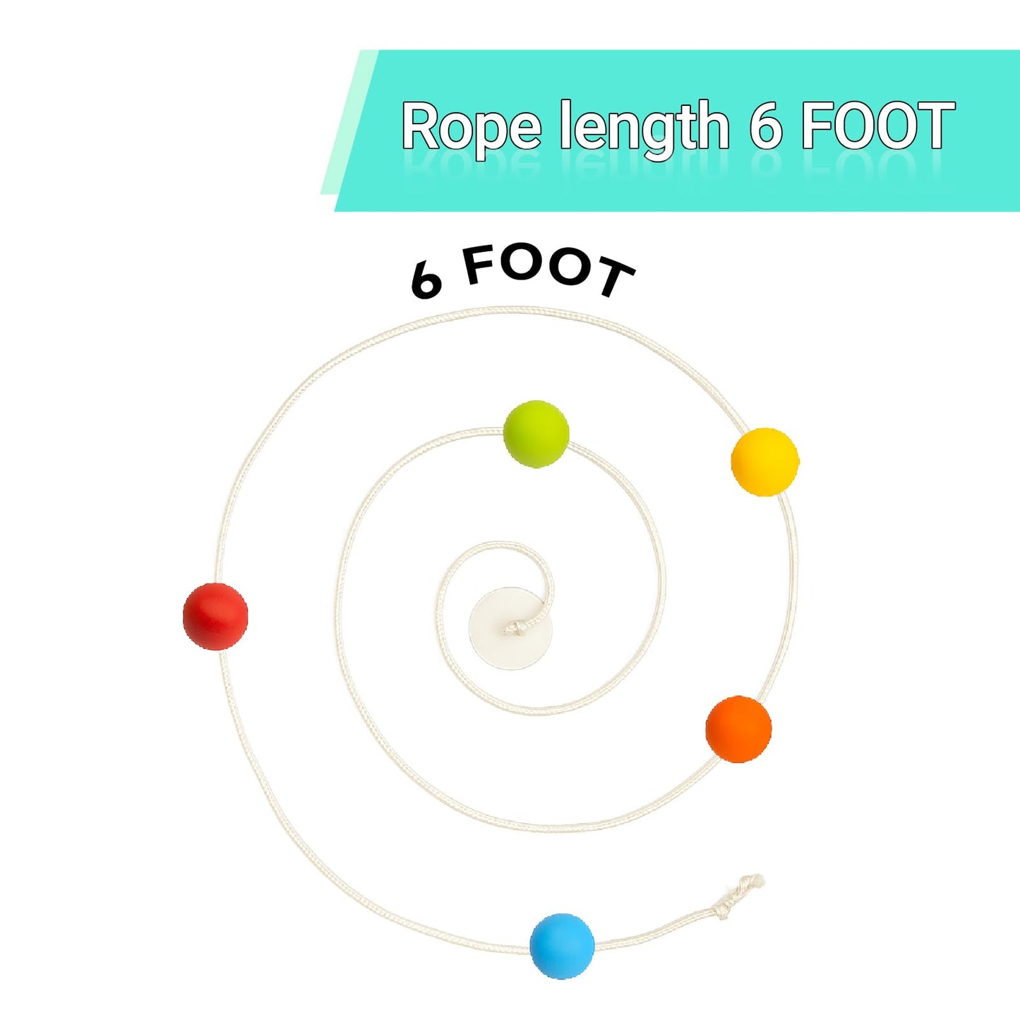 TIESIF 6-Foot 5-Bead Vision Convergence Training Tool – Improve Eye Coordination & Focus