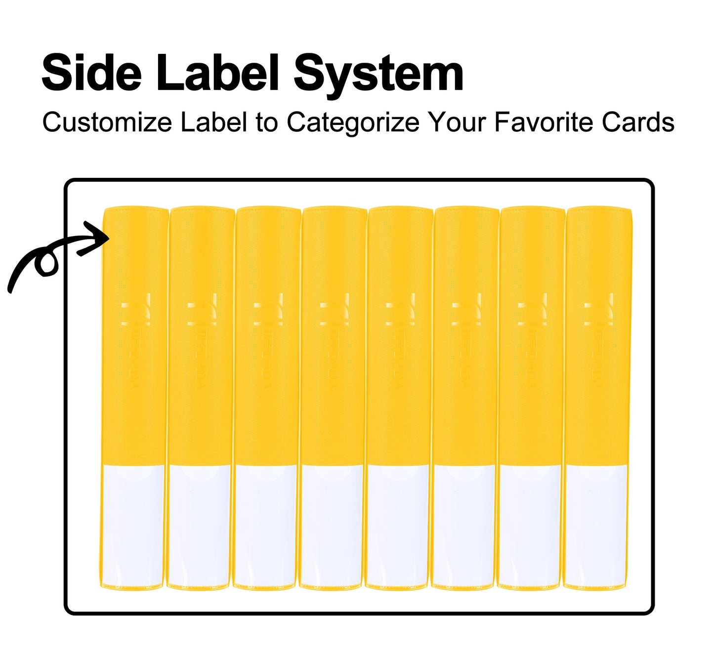 TIFFDADA Top Loader Binder 9-Pocket — Holds 360 Cards, Zippered Side-Loading for 3x4 Top Loaders