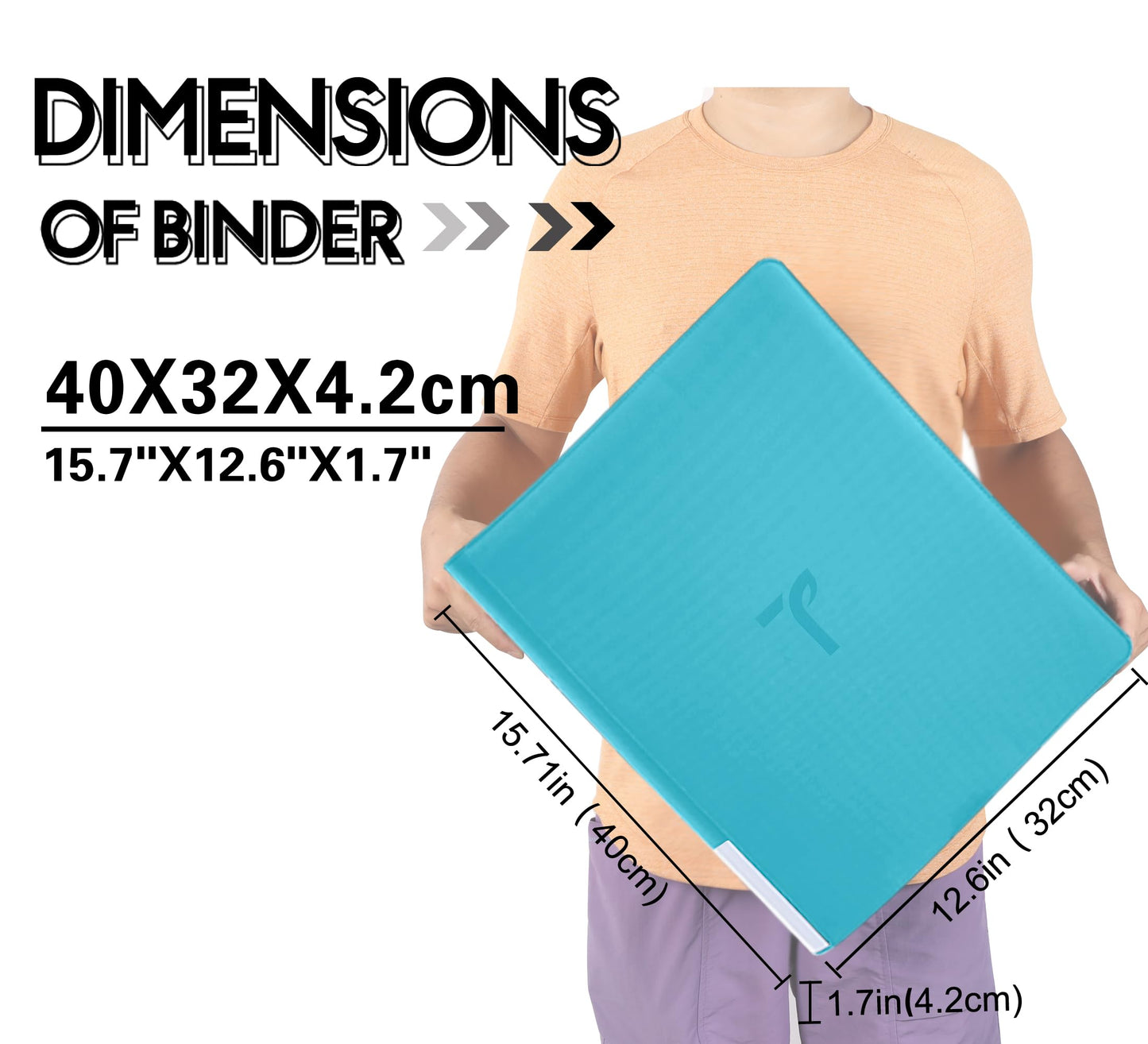 TIFFDADA 9-Pocket Top Loader Binder — Holds 360 3x4 Sleeves, Zipper