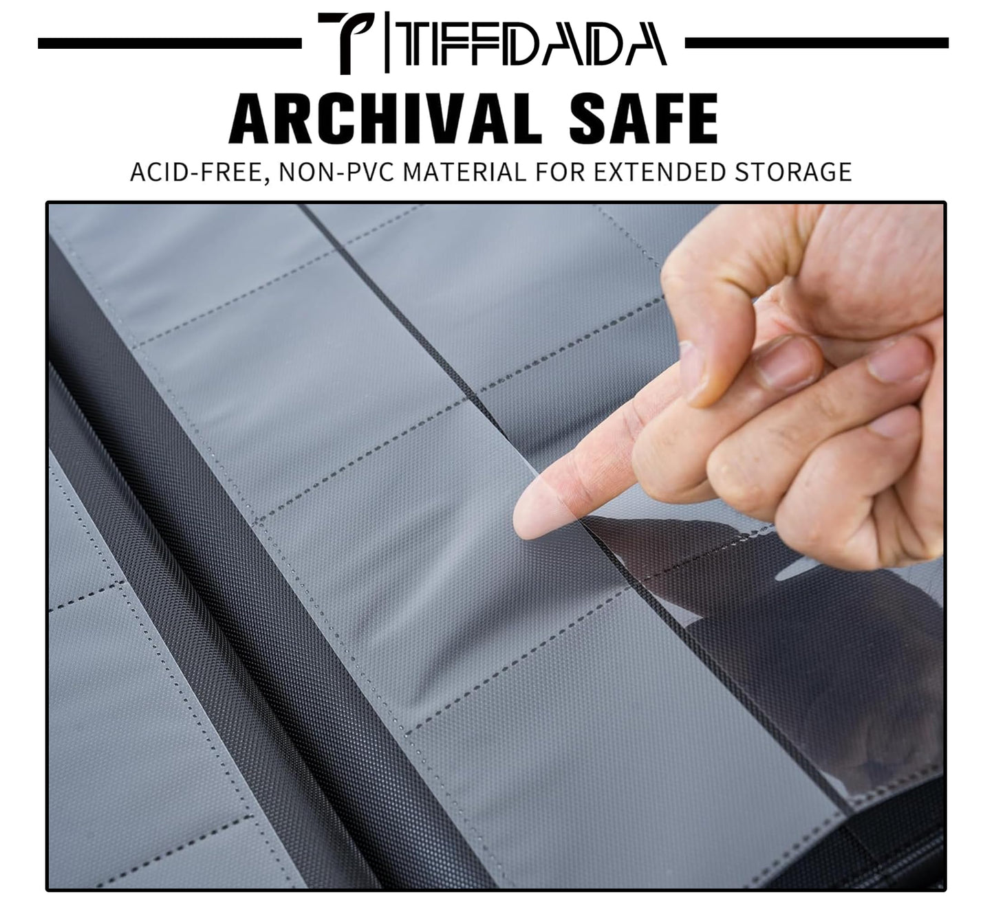TIFFDADA Premium Trading Card Binder – 20-Pocket, 2000-Card Capacity, Zippered, Side Label Slots