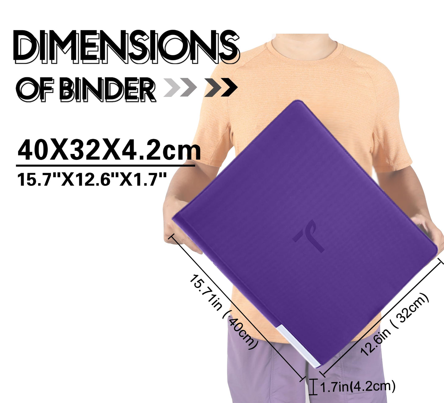 TIFFDADA Top Loader Card Binder – 360-Card Capacity, 9-Pocket Pages, Zippered Side Loading for 3" x 4" Toploaders
