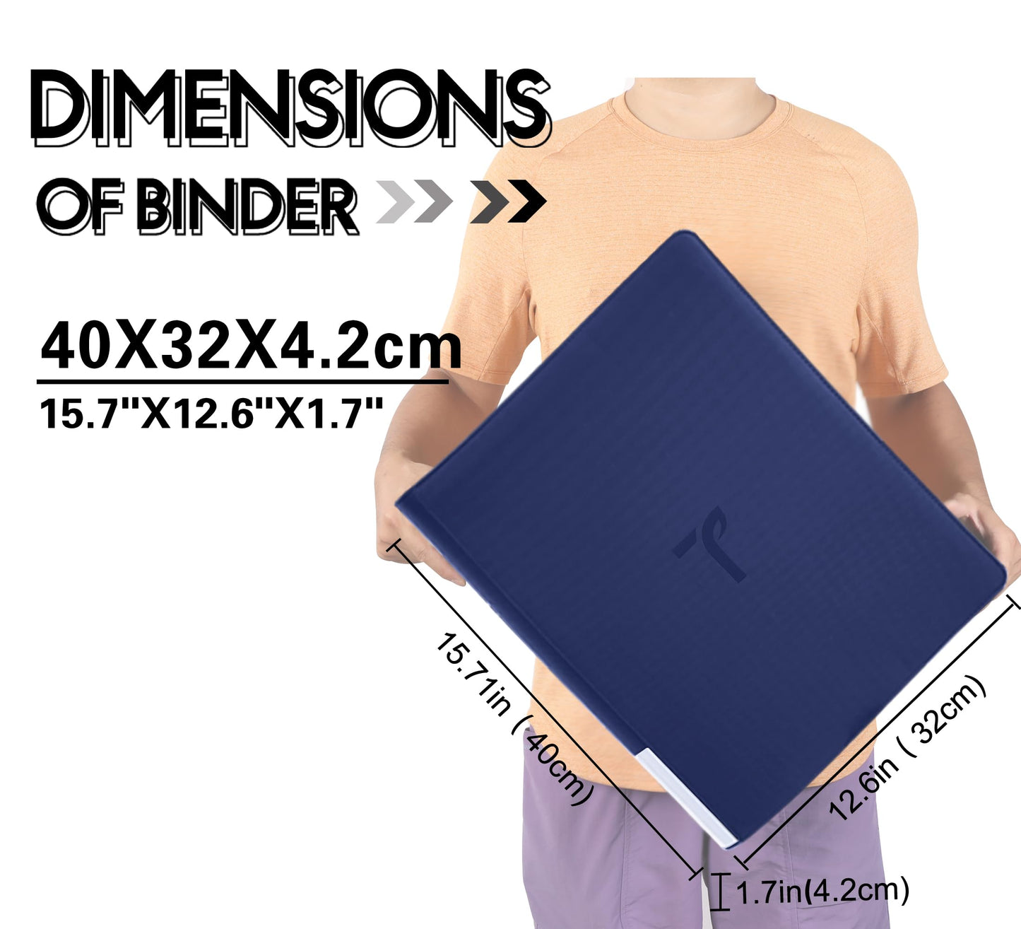 TIFFDADA Top Loader Binder for Cards — 360-Card Capacity, 9-Pocket Pages, Zippered Side-Loading 3x4 Top Loaders