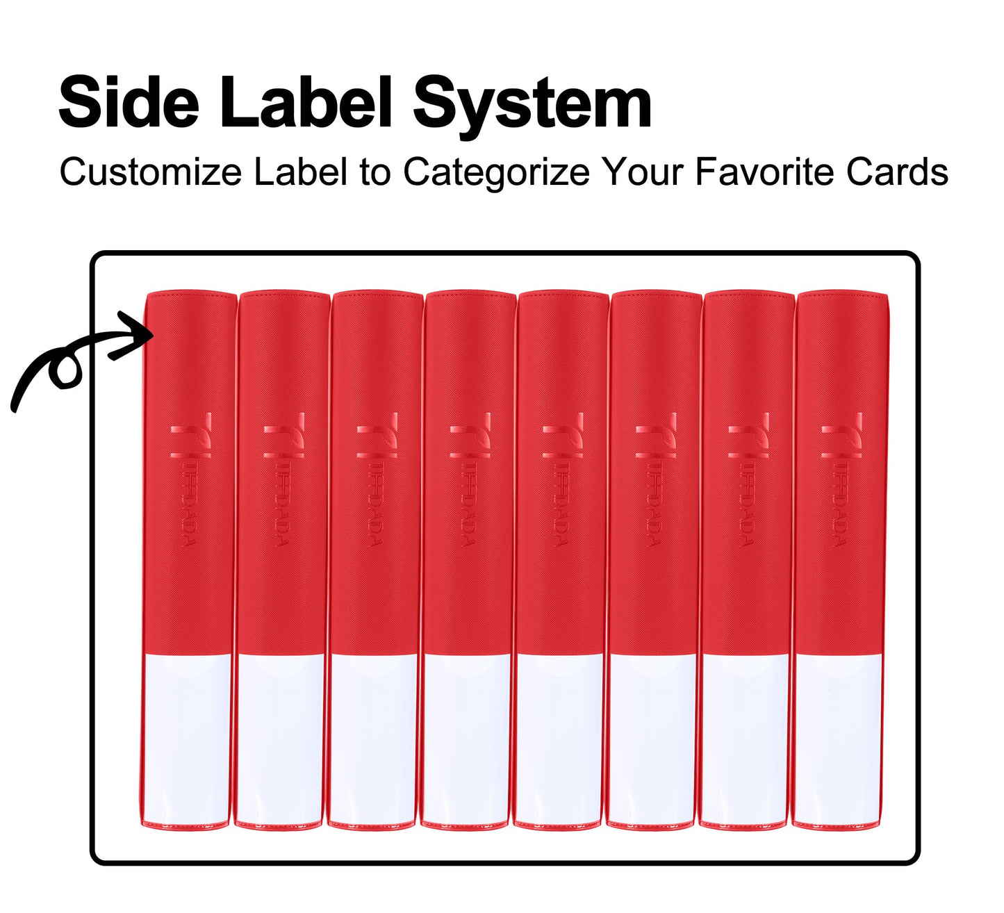 TIFFDADA Top Loader Binder — 360 Cards, 9-Pocket Pages, Zippered Side-Loading for 3x4 Toploaders