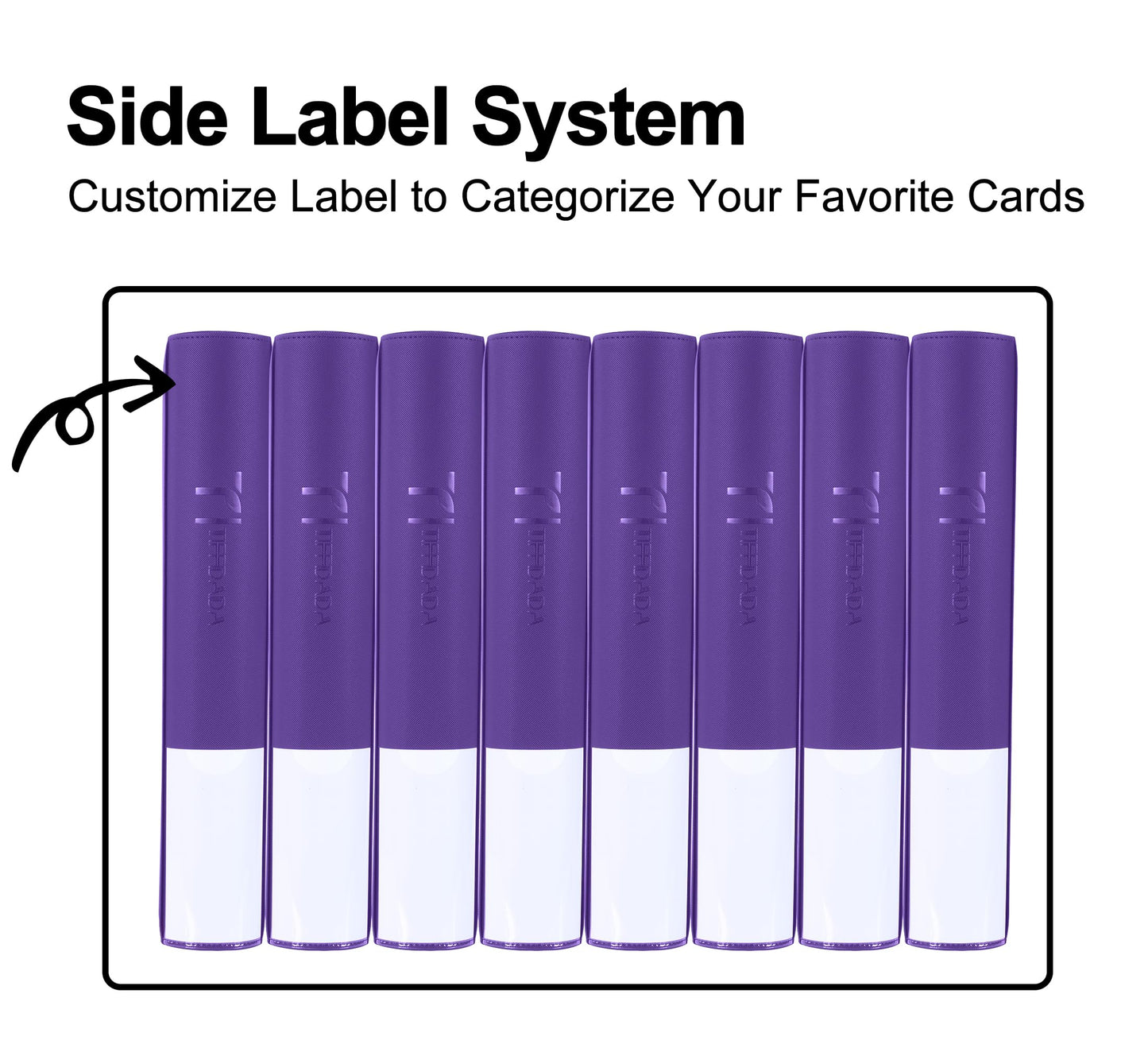 TIFFDADA Top Loader Card Binder – 360-Card Capacity, 9-Pocket Pages, Zippered Side Loading for 3" x 4" Toploaders