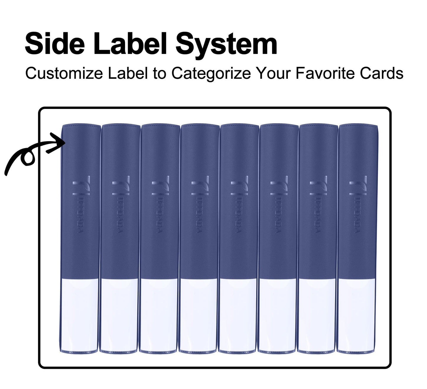 TIFFDADA Top Loader Binder for Cards — 360-Card Capacity, 9-Pocket Pages, Zippered Side-Loading 3x4 Top Loaders