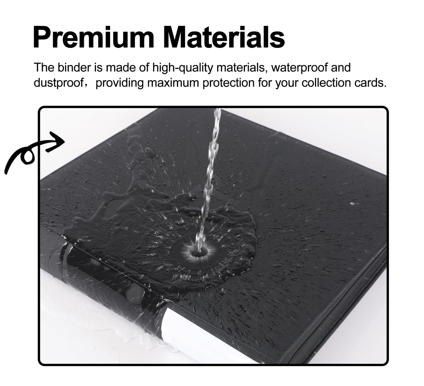 TIFFDADA Premium Trading Card Binder – 20-Pocket, 2000-Card Capacity, Zippered, Side Label Slots
