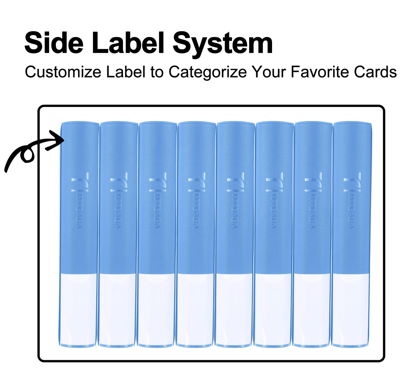 TIFFDADA Top Loader Binder for Cards — 360 Cards, 9-Pocket, Zippered Side-Loading