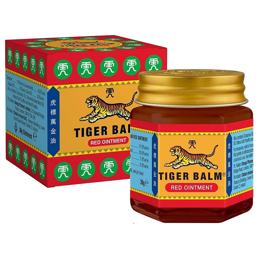 Tiger Balm Red Ointment: Fast-Acting Muscle & Joint Pain Relief for Adults & Athletes 30g/1.06 oz