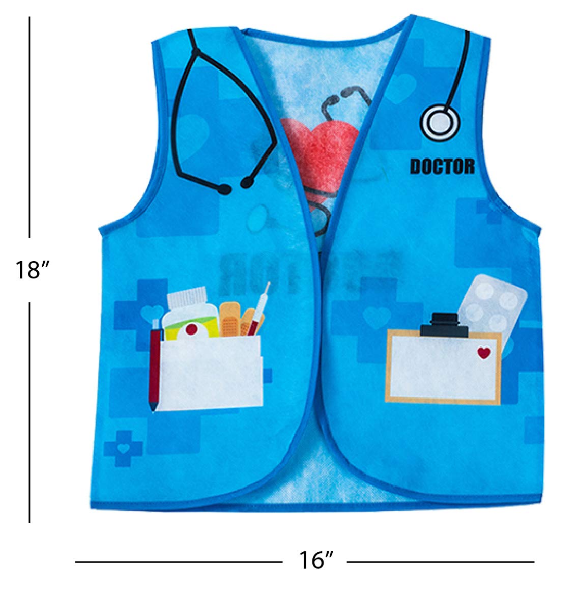 Tigerdoe 7-Piece Dress Up Vest Set for Toddlers | Career Costumes