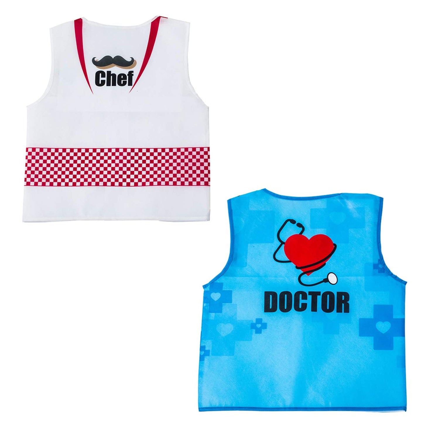 Tigerdoe 7-Piece Dress Up Vest Set for Toddlers | Career Costumes