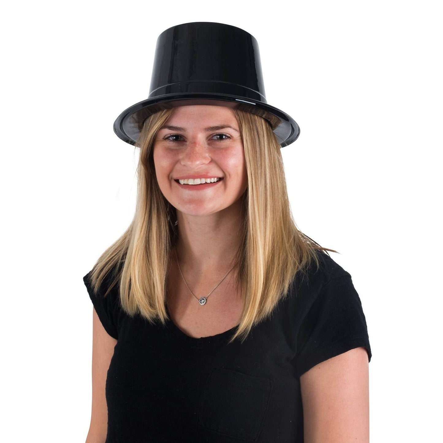 Tigerdoe Top Hats – 20 Black Plastic Magician Hats for Parties, Halloween & Themed Events