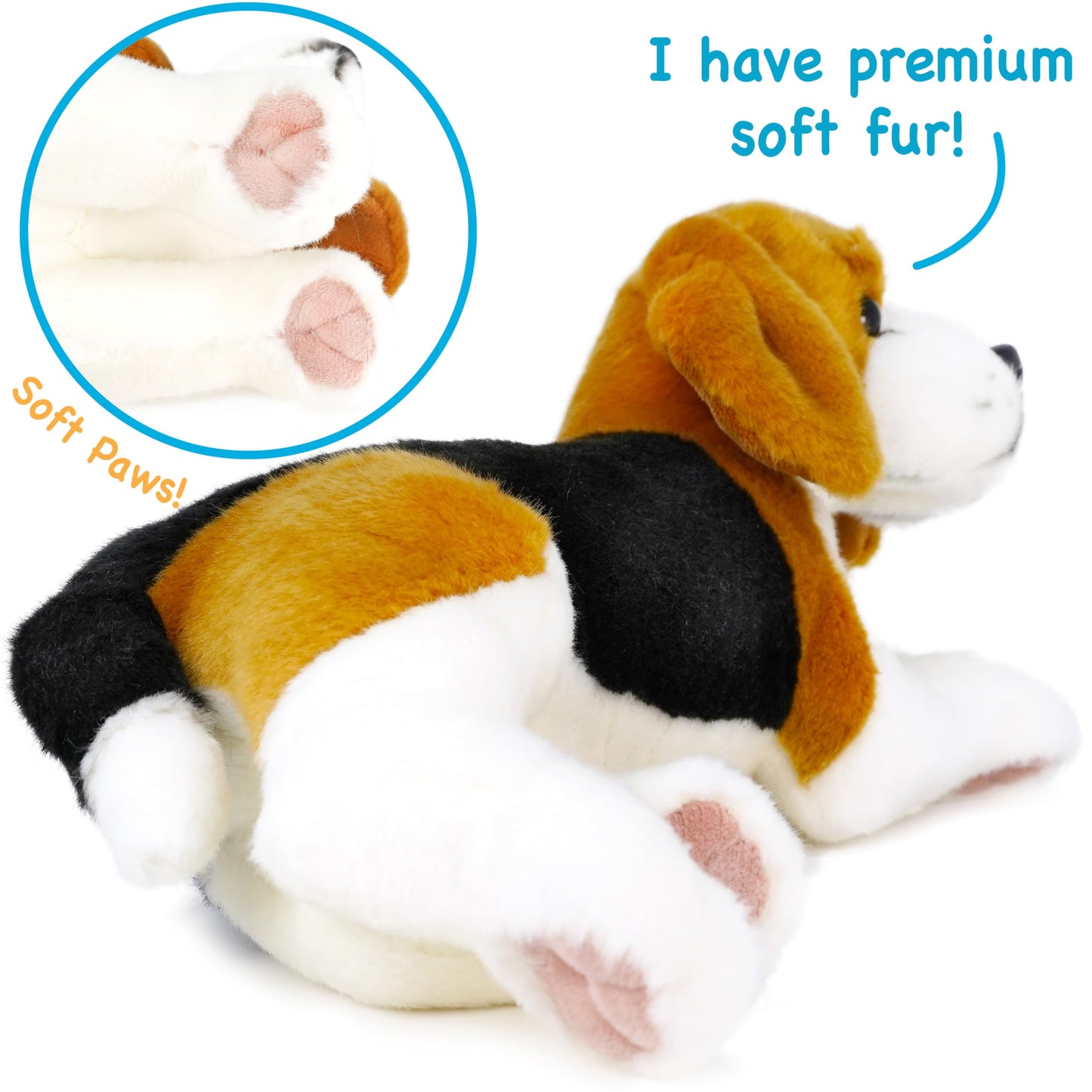 TigerHart Burkham Beagle Plush - 14-Inch Stuffed Animal