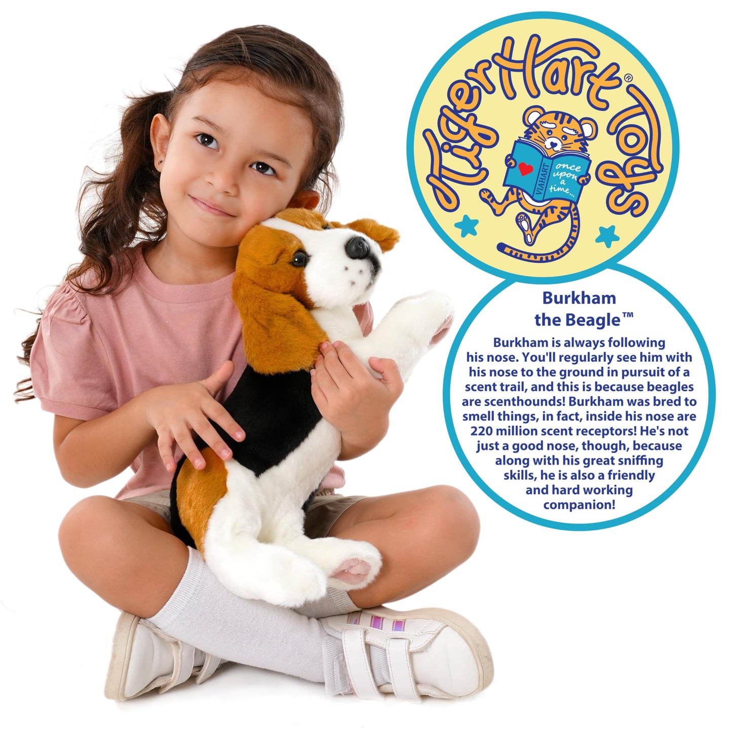 TigerHart Burkham Beagle Plush - 14-Inch Stuffed Animal
