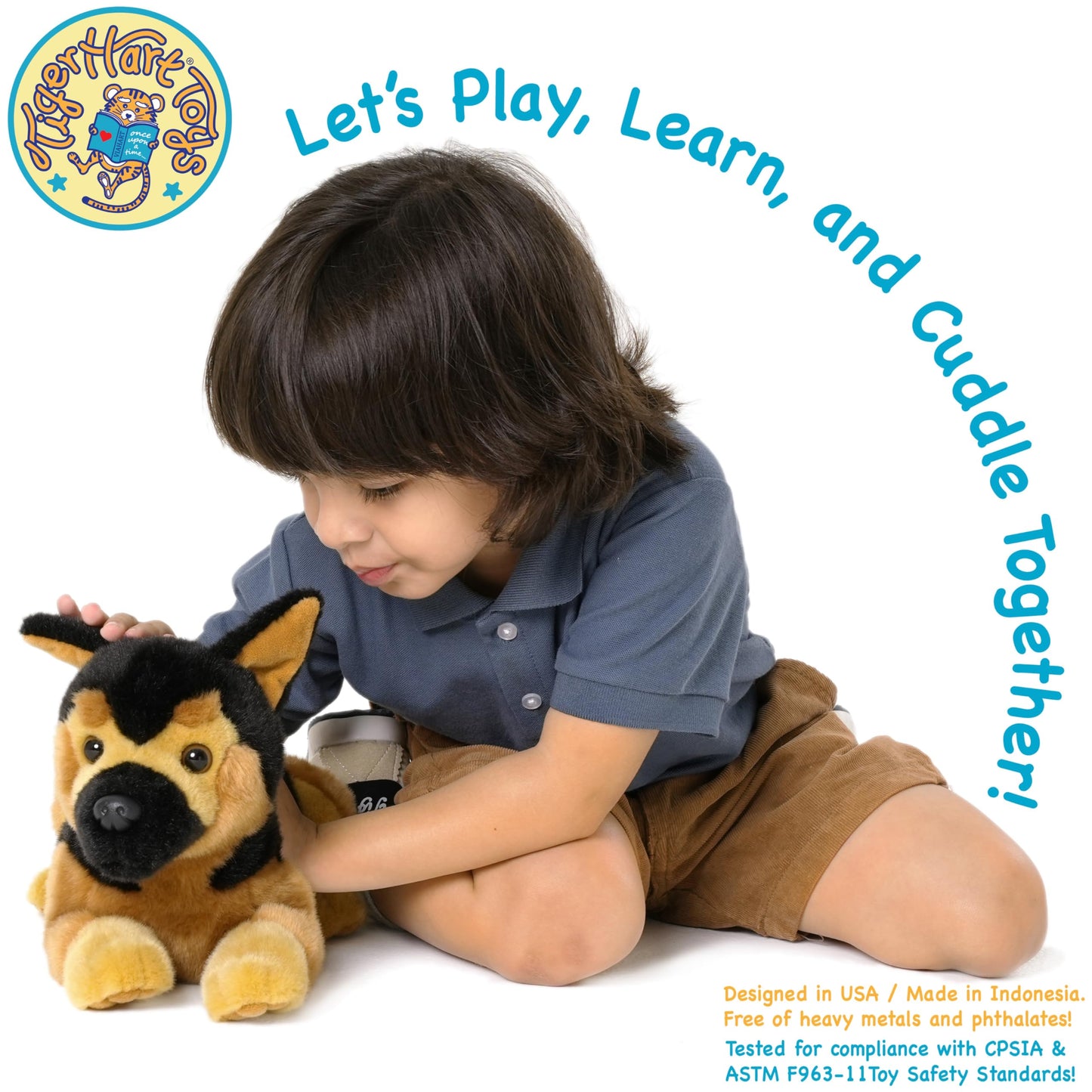 TigerHart Gretchen German Shepherd 15-Inch Plush — Soft Stuffed Animal Toy