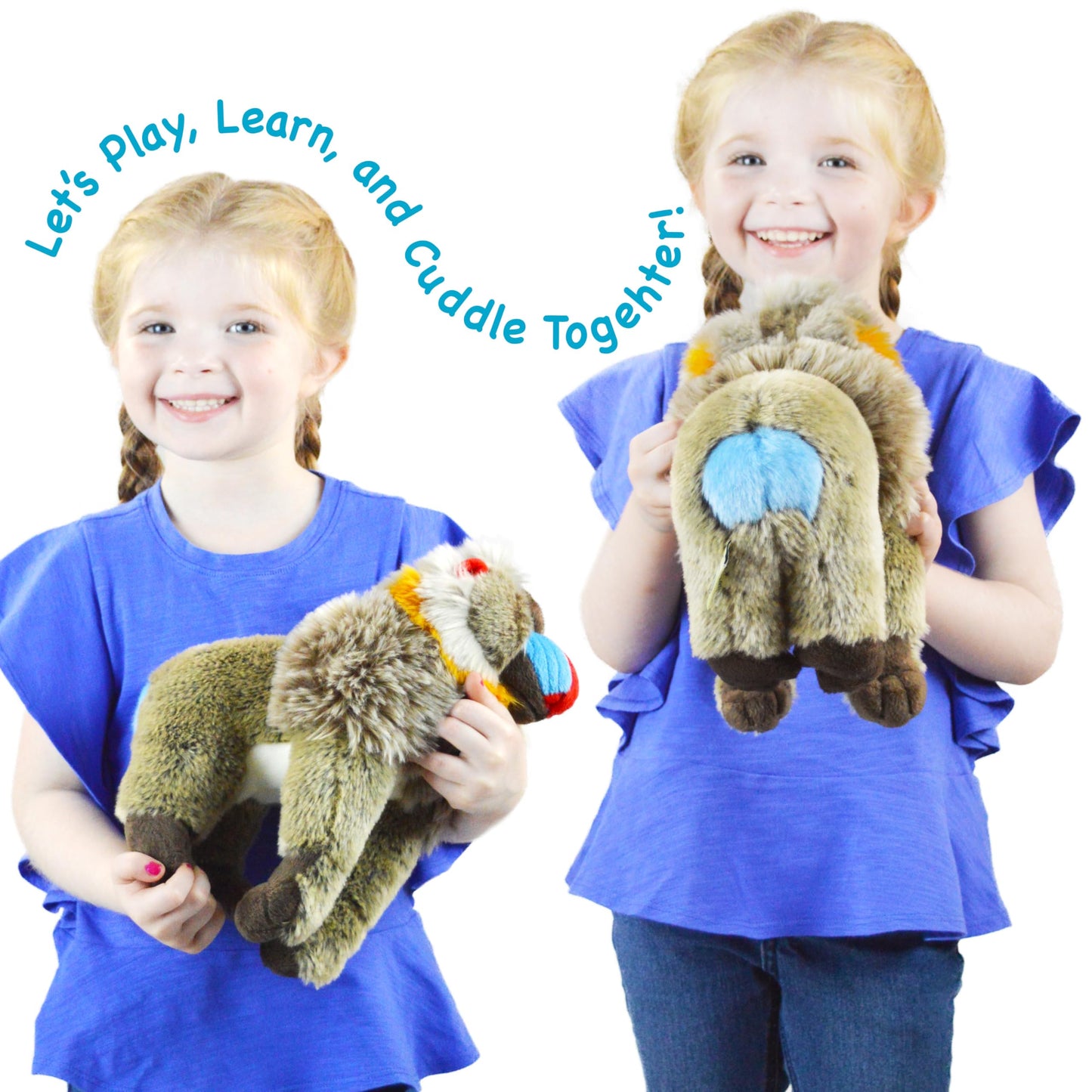 TigerHart Mambo The Mandrill - 10.5 Inch Plush Baboon | Huggable Stuffed Animal