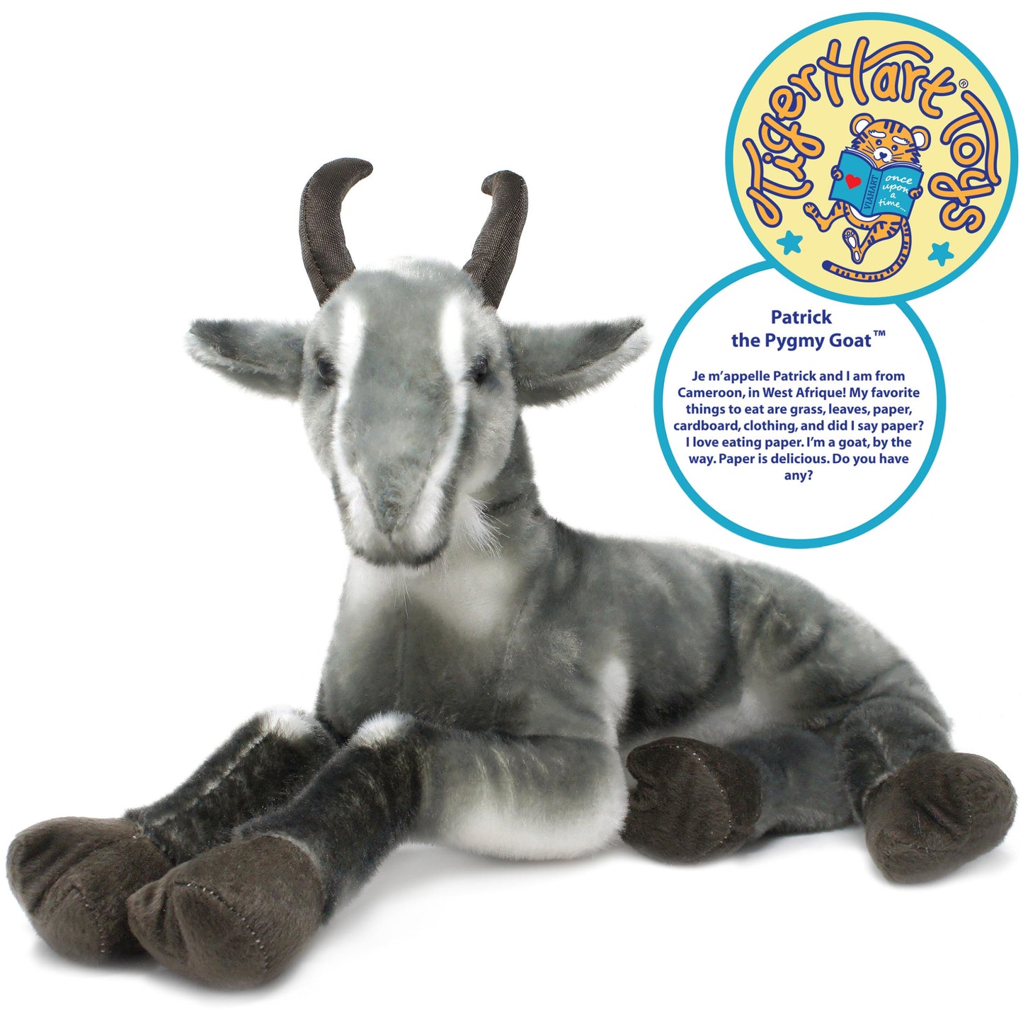 TigerHart Patrick The Pygmy Goat Plush - 18-Inch Large Stuffed Animal
