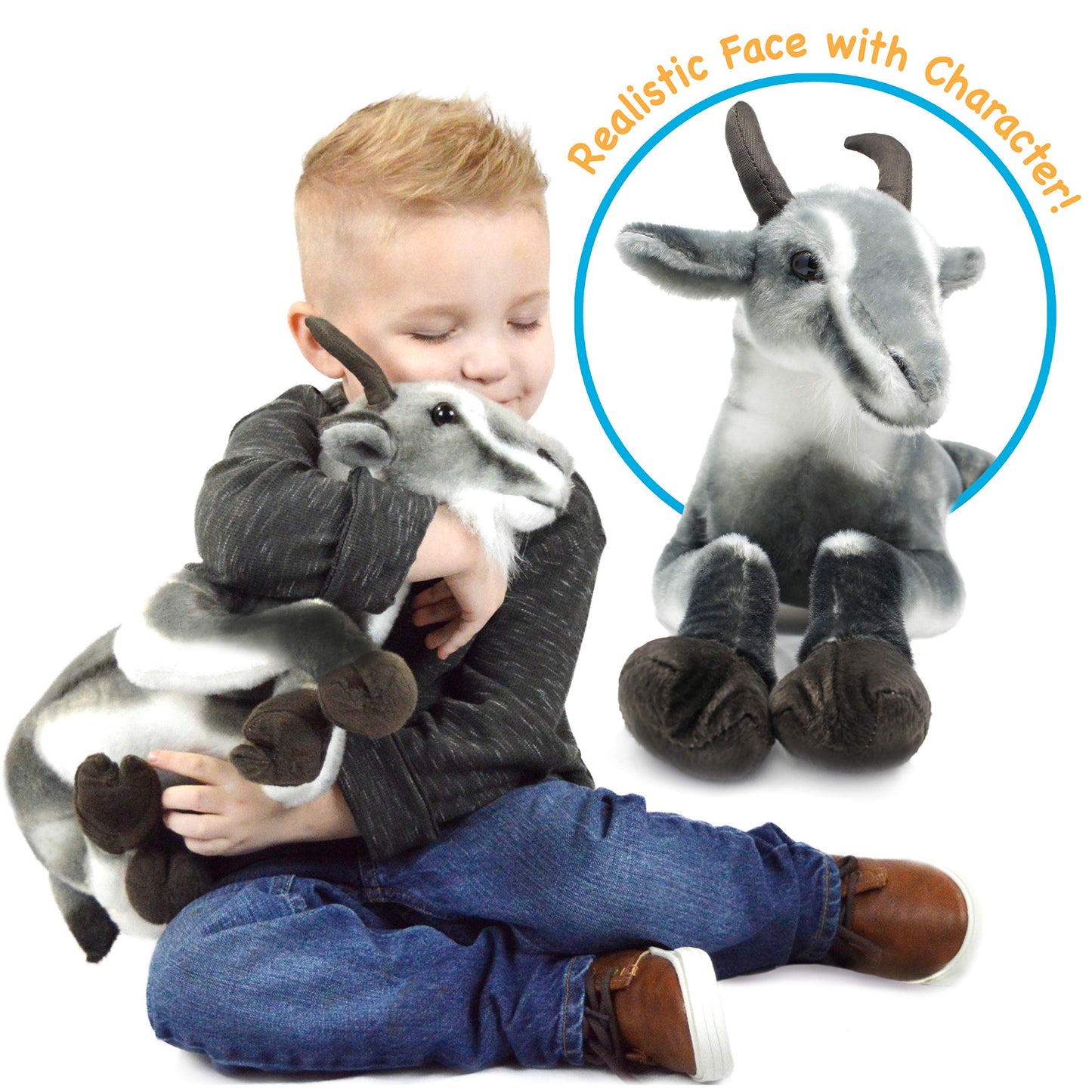 TigerHart Patrick The Pygmy Goat Plush - 18-Inch Large Stuffed Animal