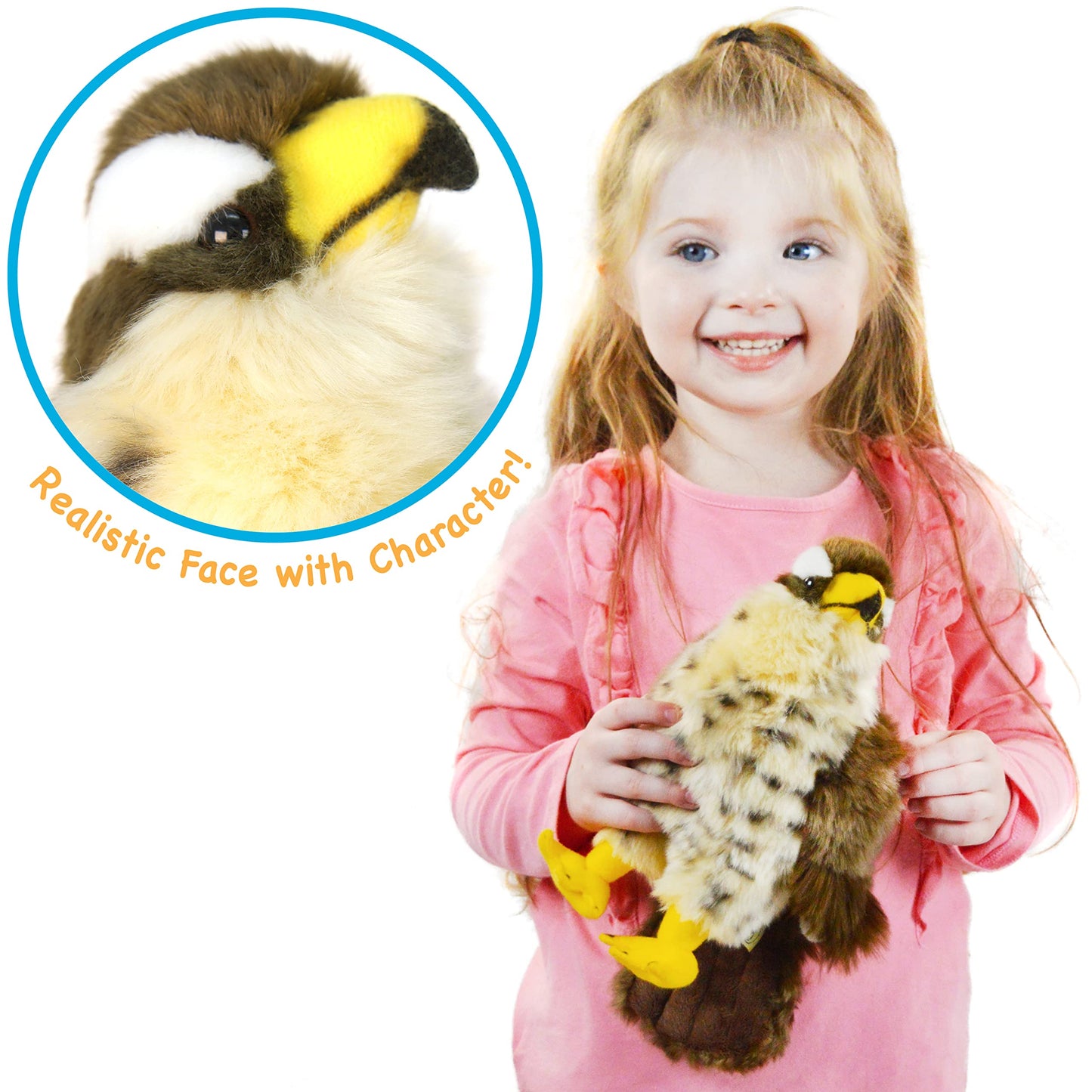 TigerHart Percival The Peregrine Falcon 9-Inch Plush – Soft, Poseable Stuffed Animal