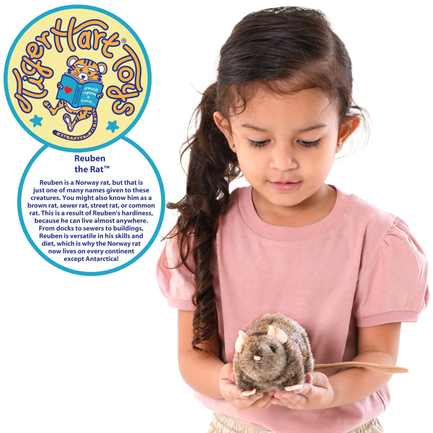 TigerHart Reuben The Rat – 7-Inch Plush Mouse | Soft, Safe Plush Toy