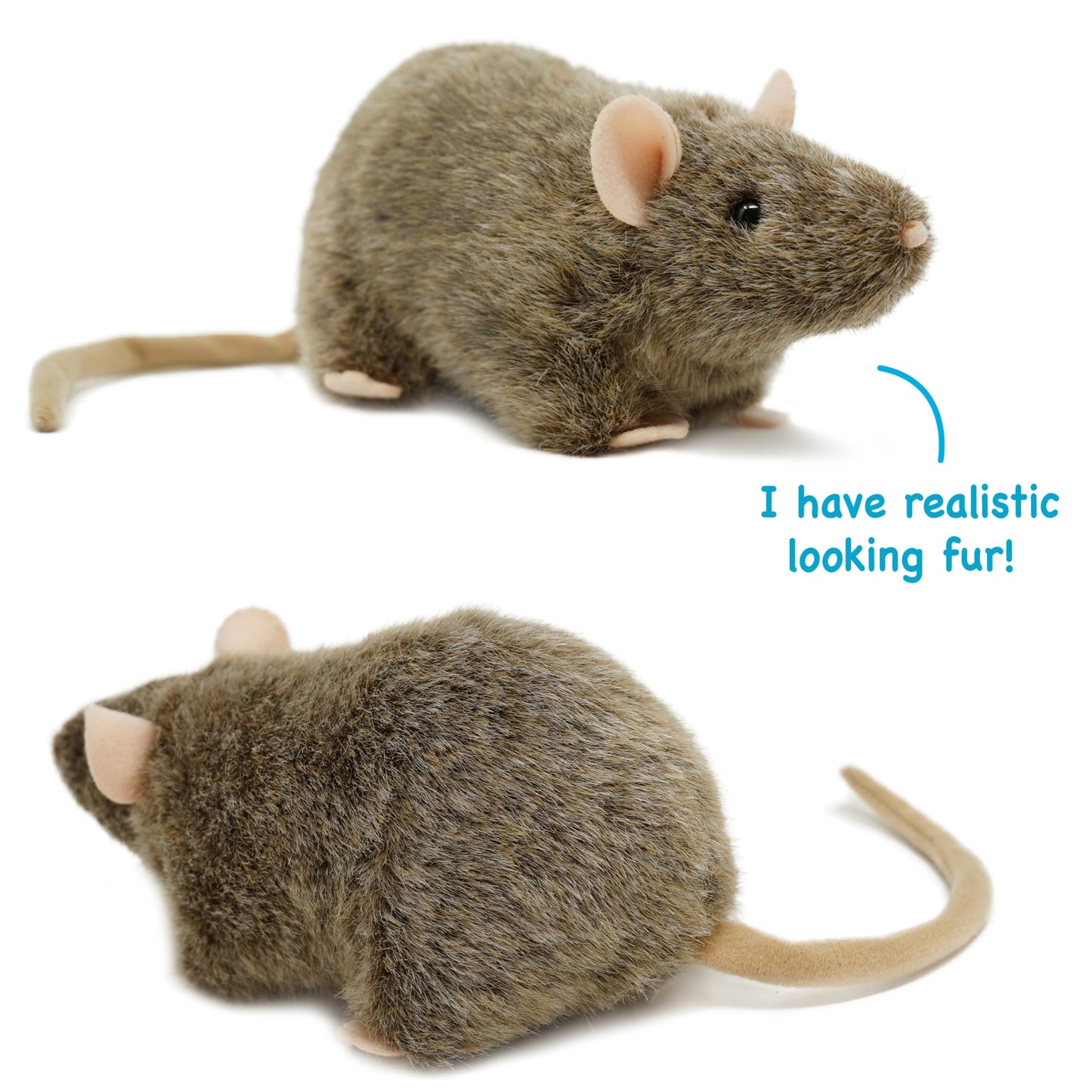 TigerHart Reuben The Rat – 7-Inch Plush Mouse | Soft, Safe Plush Toy