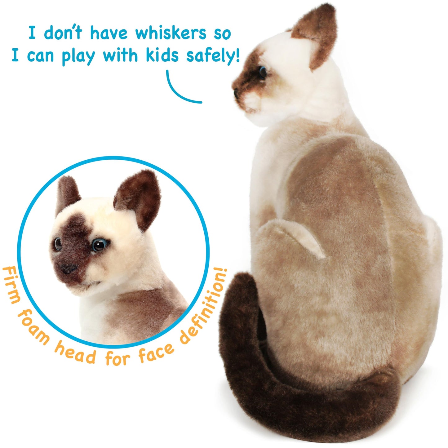 TigerHart Stefan The Siamese Cat – 14 Inch Plush Stuffed Animal