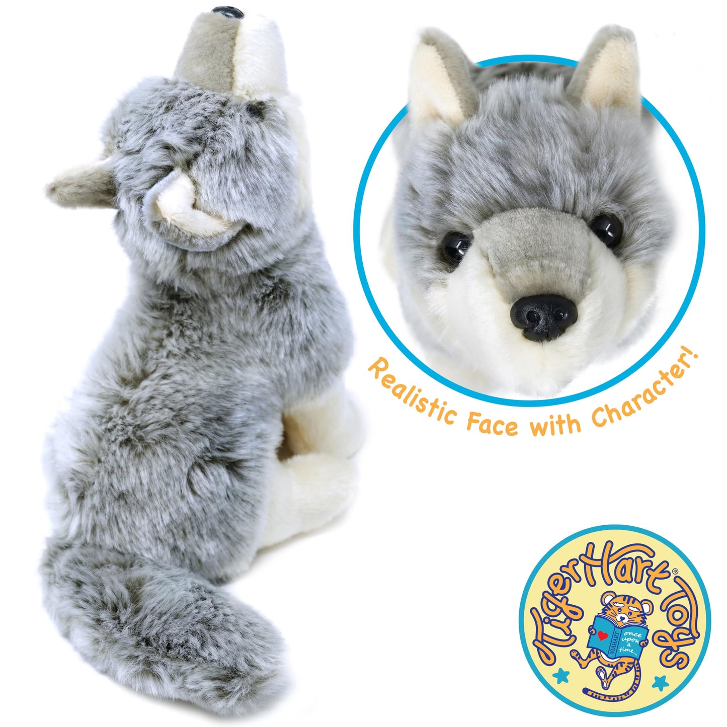 TigerHart Wolcott The Wolf – 11-Inch Plush Toy | Soft, Safe, Story-Driven