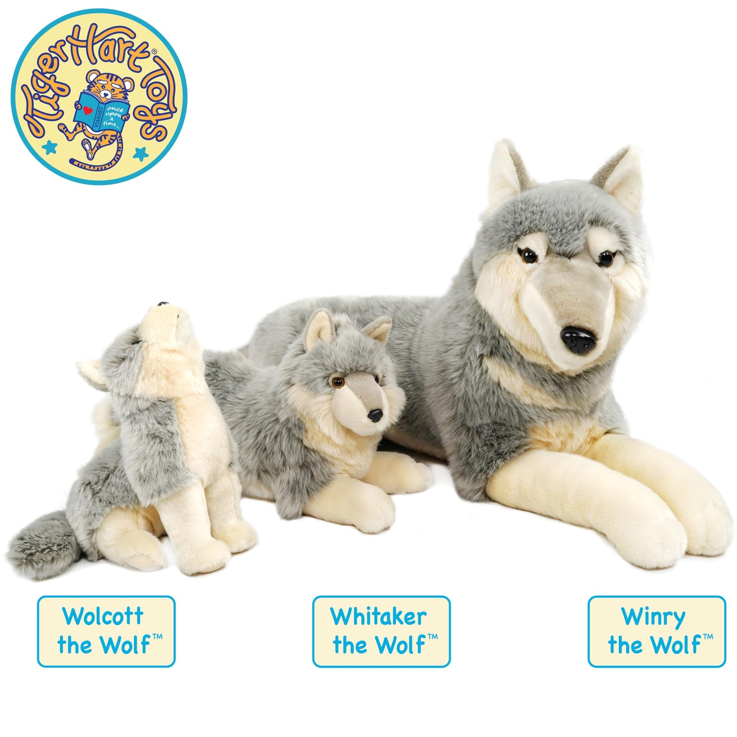 TigerHart Wolcott The Wolf – 11-Inch Plush Toy | Soft, Safe, Story-Driven