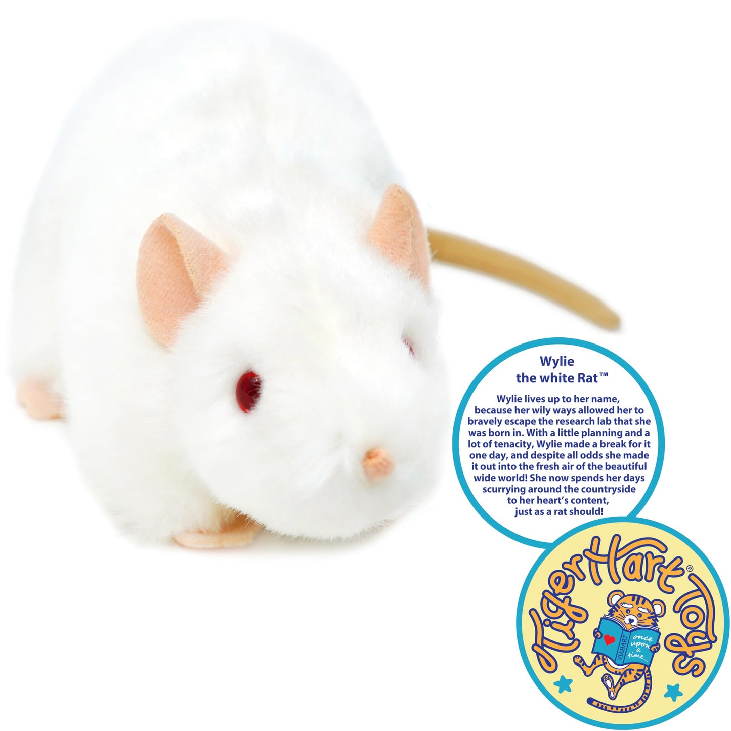 TigerHart Wylie The White Rat Plush – 7-Inch Stuffed Animal