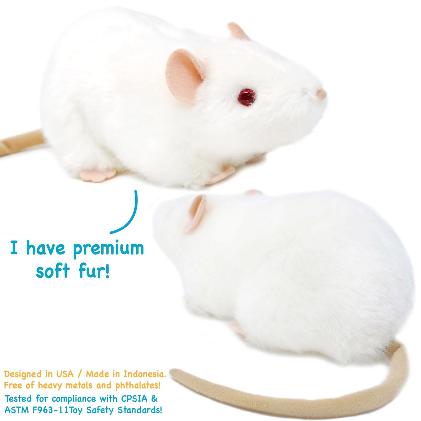 TigerHart Wylie The White Rat Plush – 7-Inch Stuffed Animal