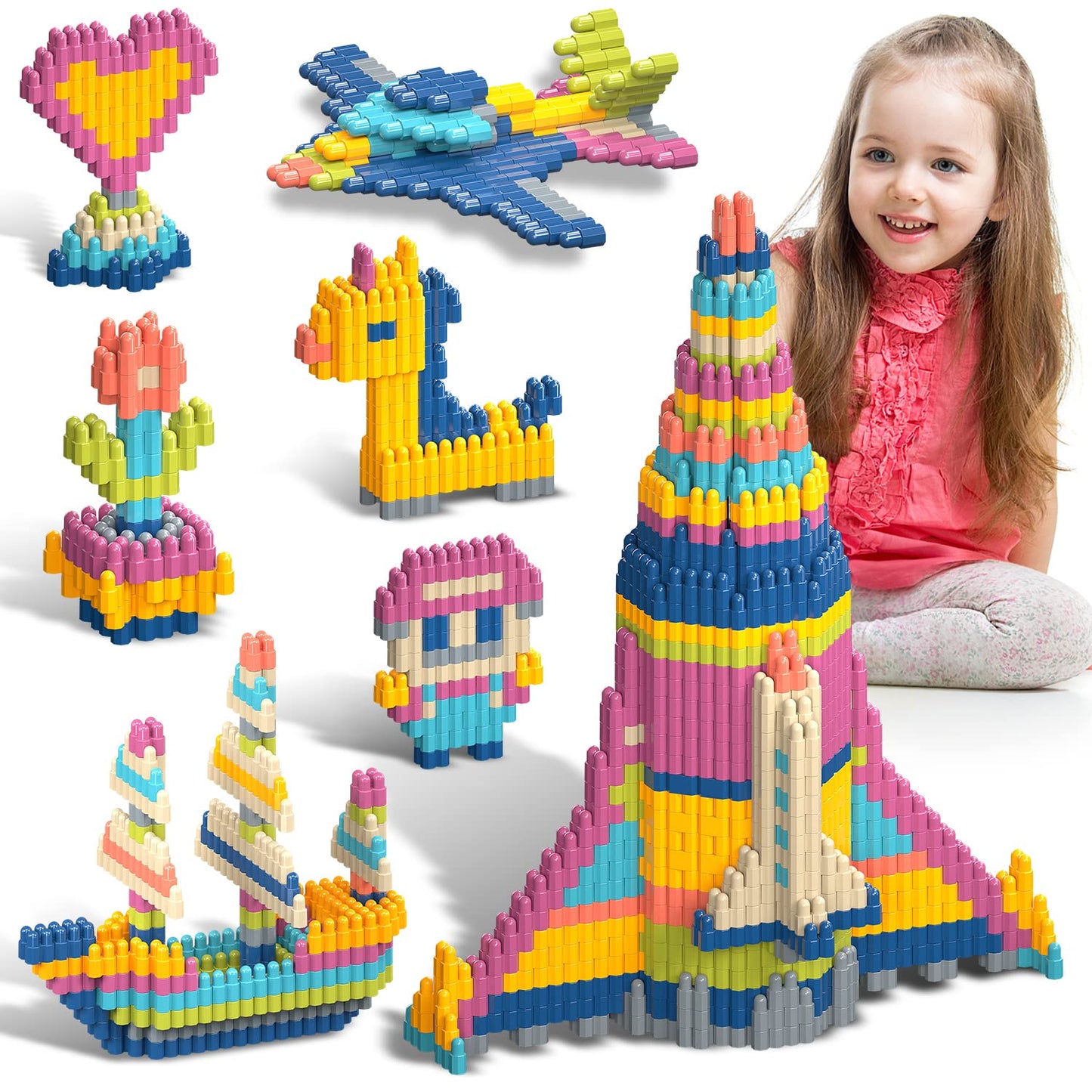 Tigerhu Kids 1120pcs Building Blocks Set – Educational STEM Toy for Ages 3+