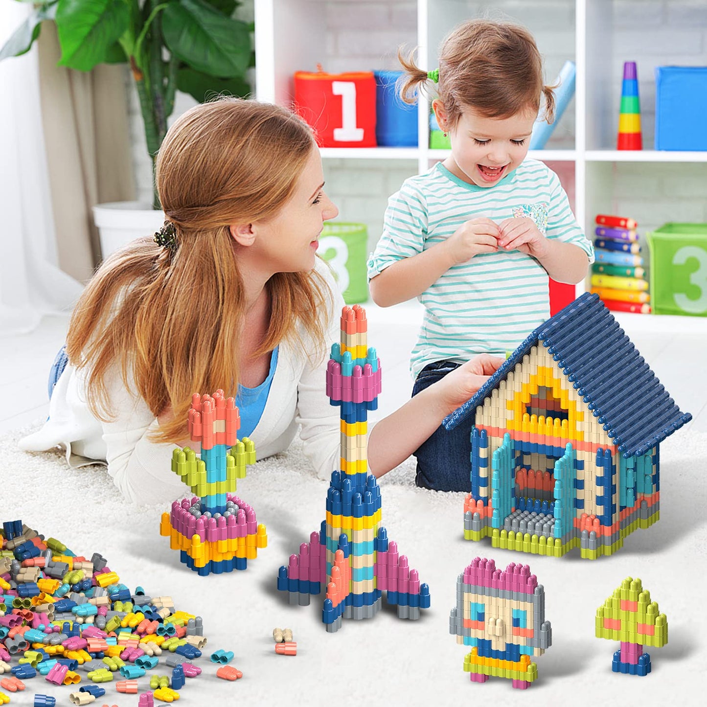 Tigerhu Kids 1120pcs Building Blocks Set – Educational STEM Toy for Ages 3+