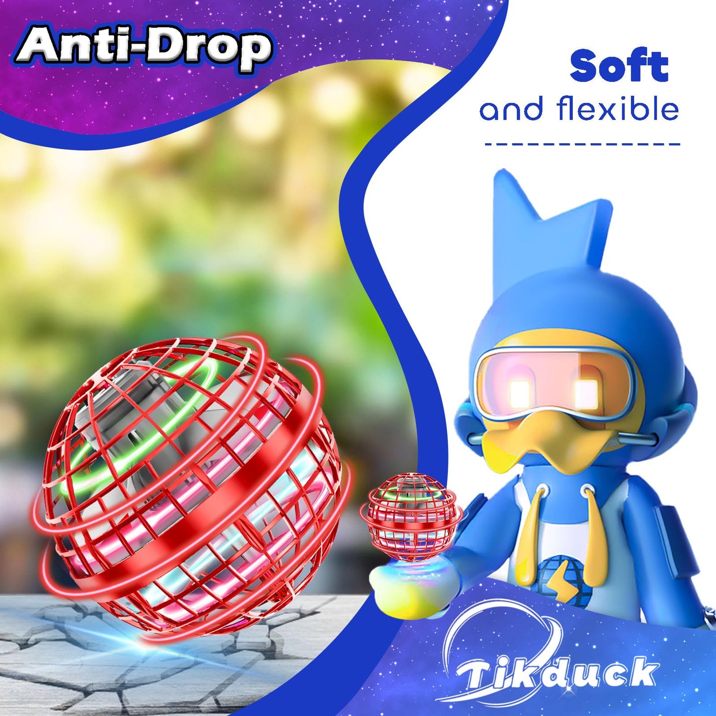 Tikduck Flying Orb Ball 2026: Hand-Controlled Mini Drone with Boomerang Flight