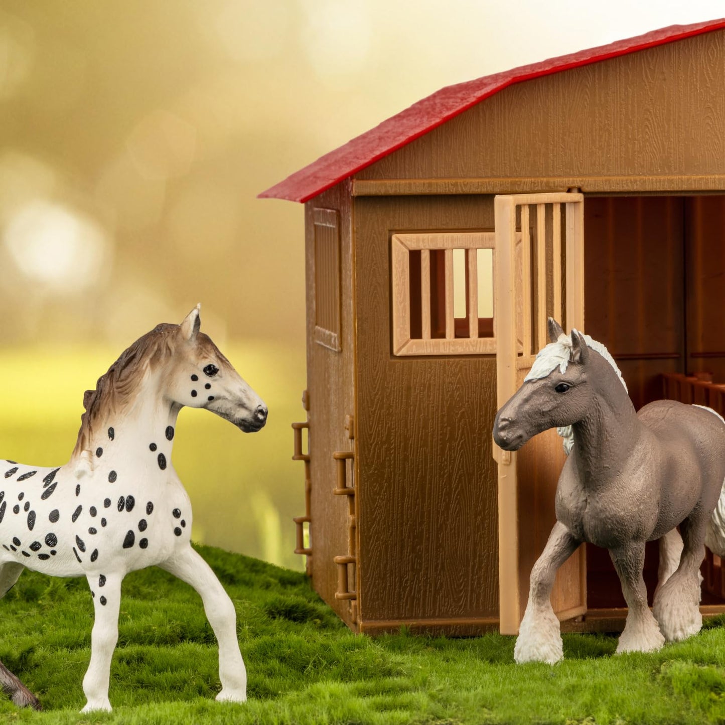 TikOnsYol 8 in 1 Horse Toy Set – 8 Realistic 5-Inch Horses with Stable for Girls 6–12