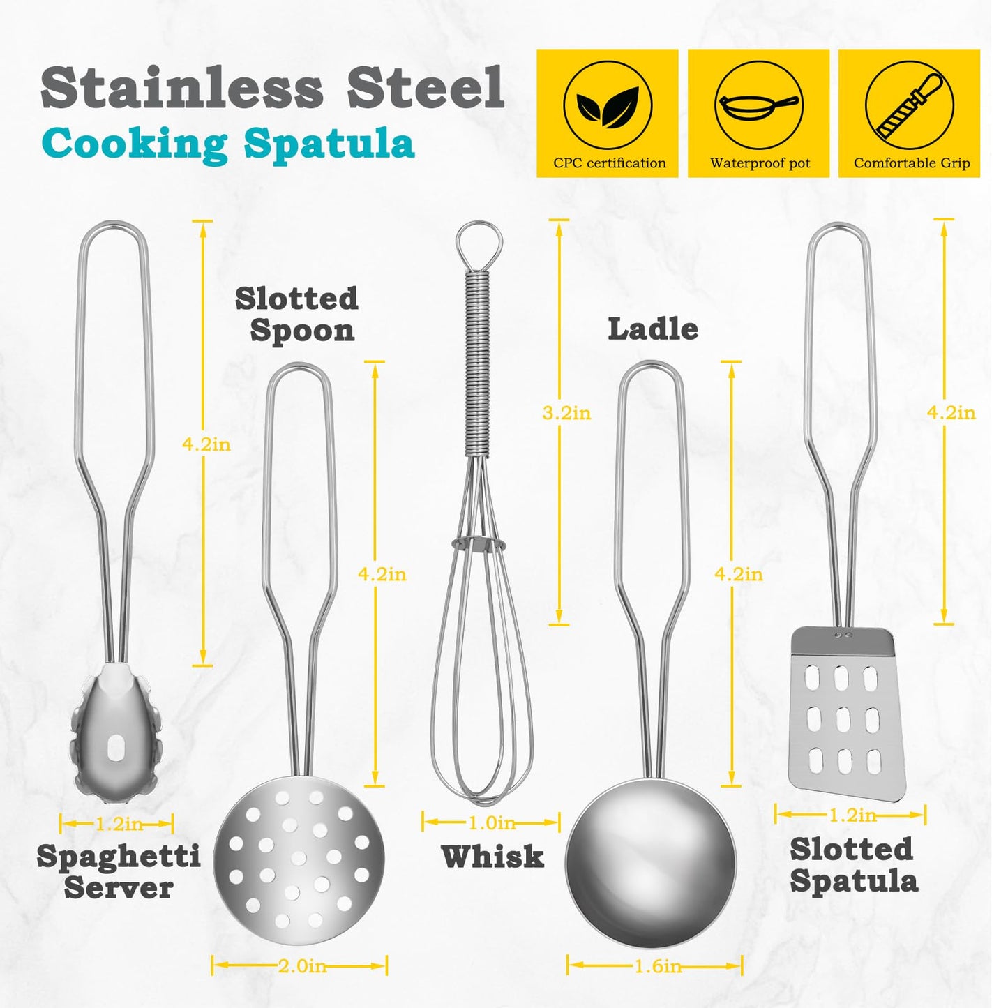 TikOnsYol 12Pcs Kids Pots and Pans Playset – Stainless Steel Pretend Kitchen Toys for Toddlers