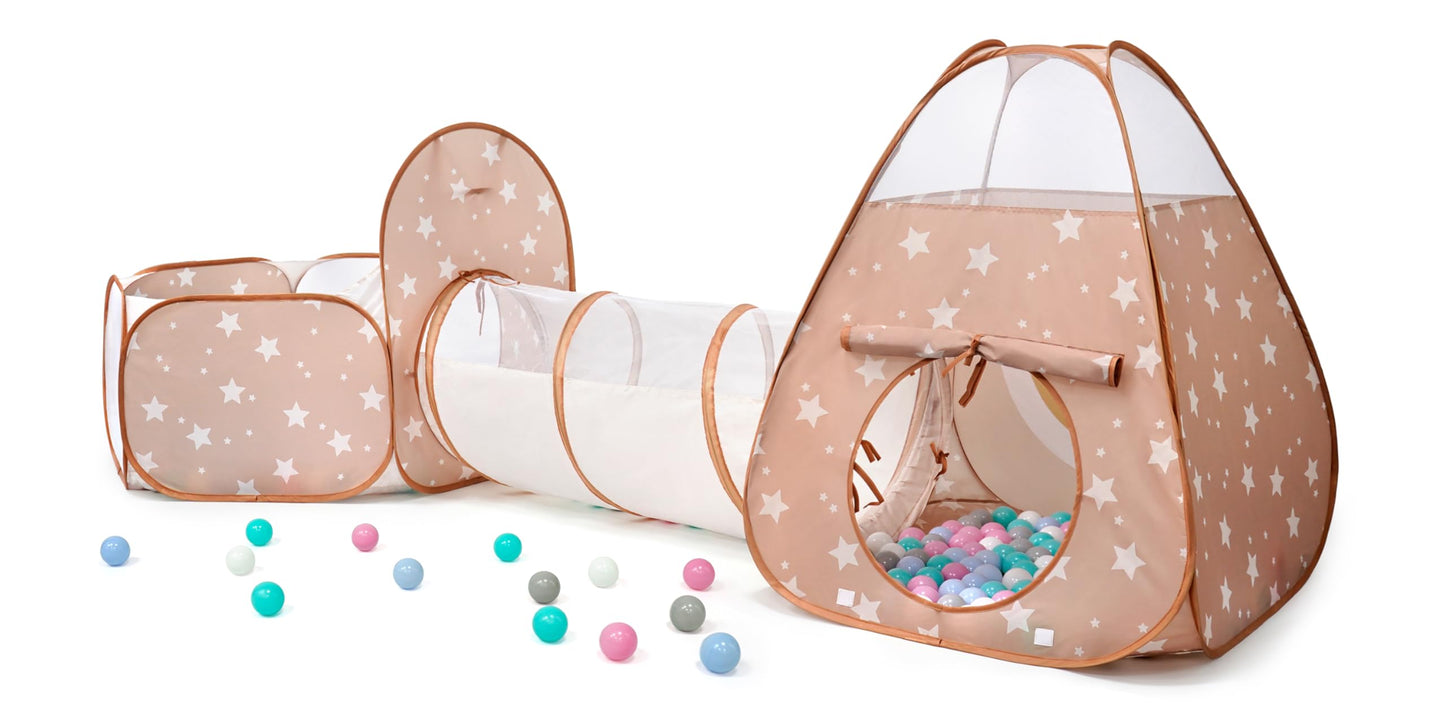 TIKTENT 3-in-1 Pop Up Play Tent with Tunnel & Ball Pit | Indoor/Outdoor