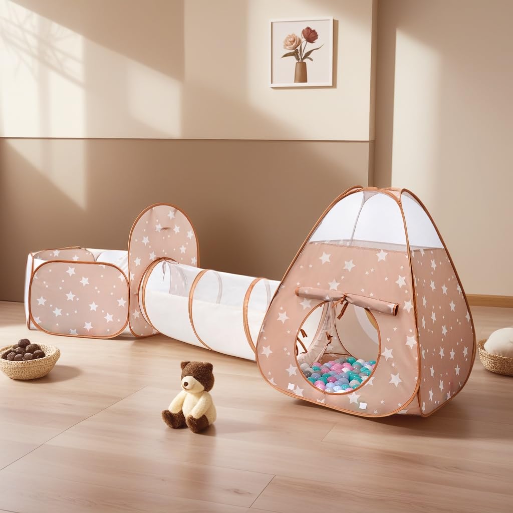 TIKTENT 3-in-1 Pop Up Play Tent with Tunnel & Ball Pit | Indoor/Outdoor