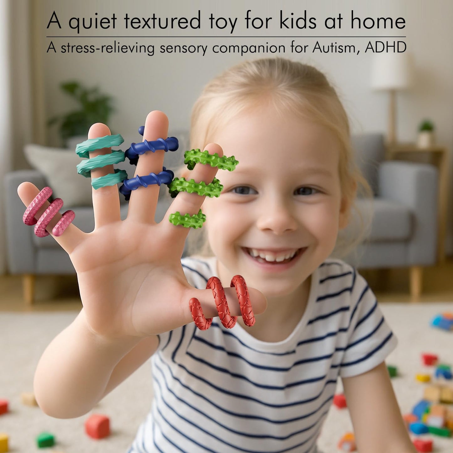 TIKWORK Sensory Fidget Toys – 6-Pack Flexible Fidget Sticks for Focus, Calm, and Portable Fun