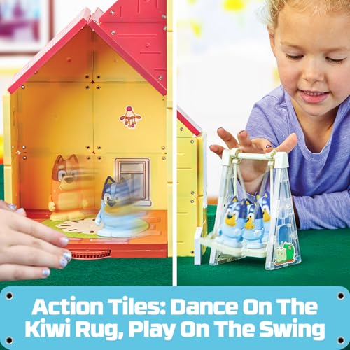 Tile Town Bluey Heeler Family Home Magnetic Tile Playset – 52-Piece STEM Tiles with Bluey & Bingo Figures