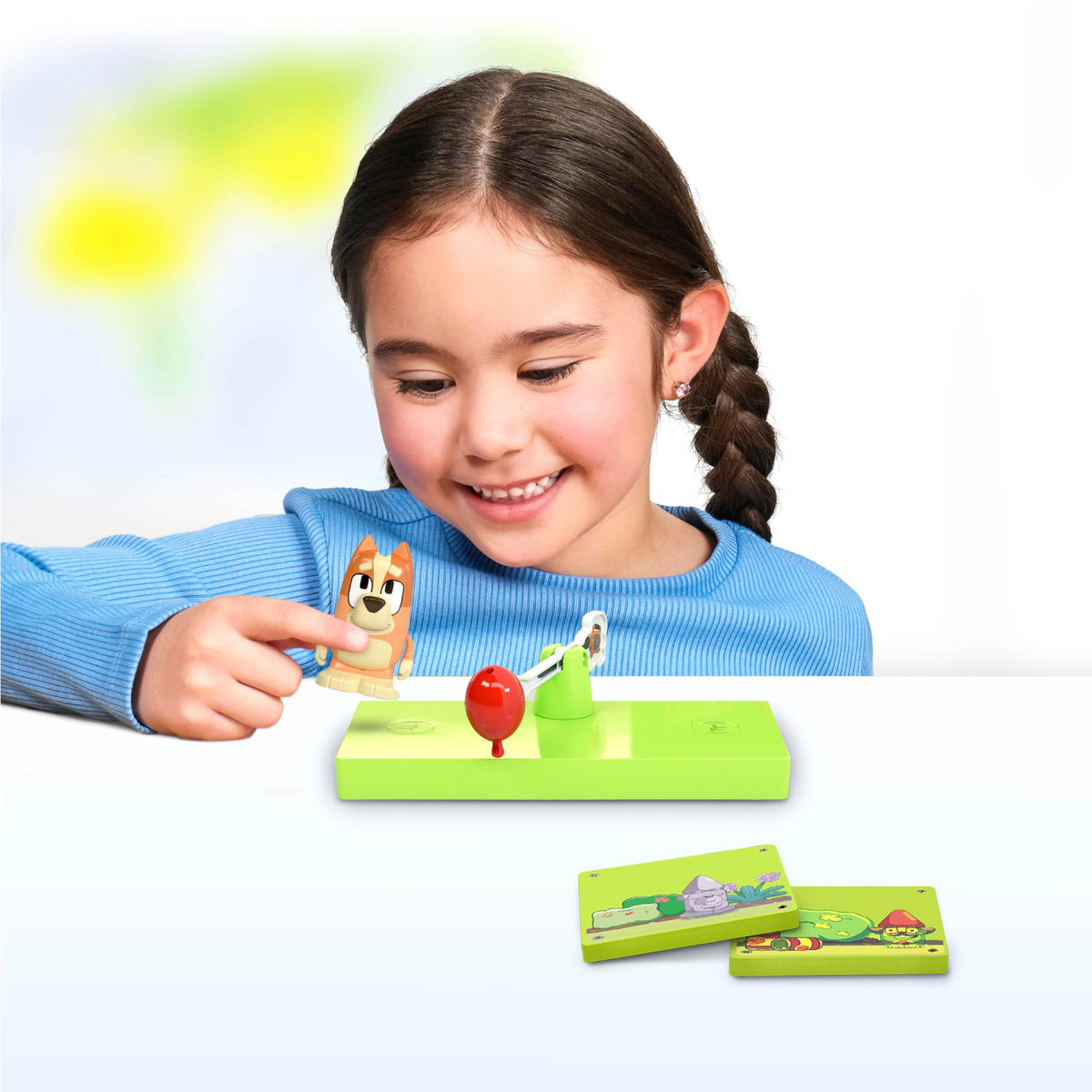 Tile Town Bluey Keepy Uppy Bingo 6-Piece Magnetic Tile Playset – Interactive STEM Toys