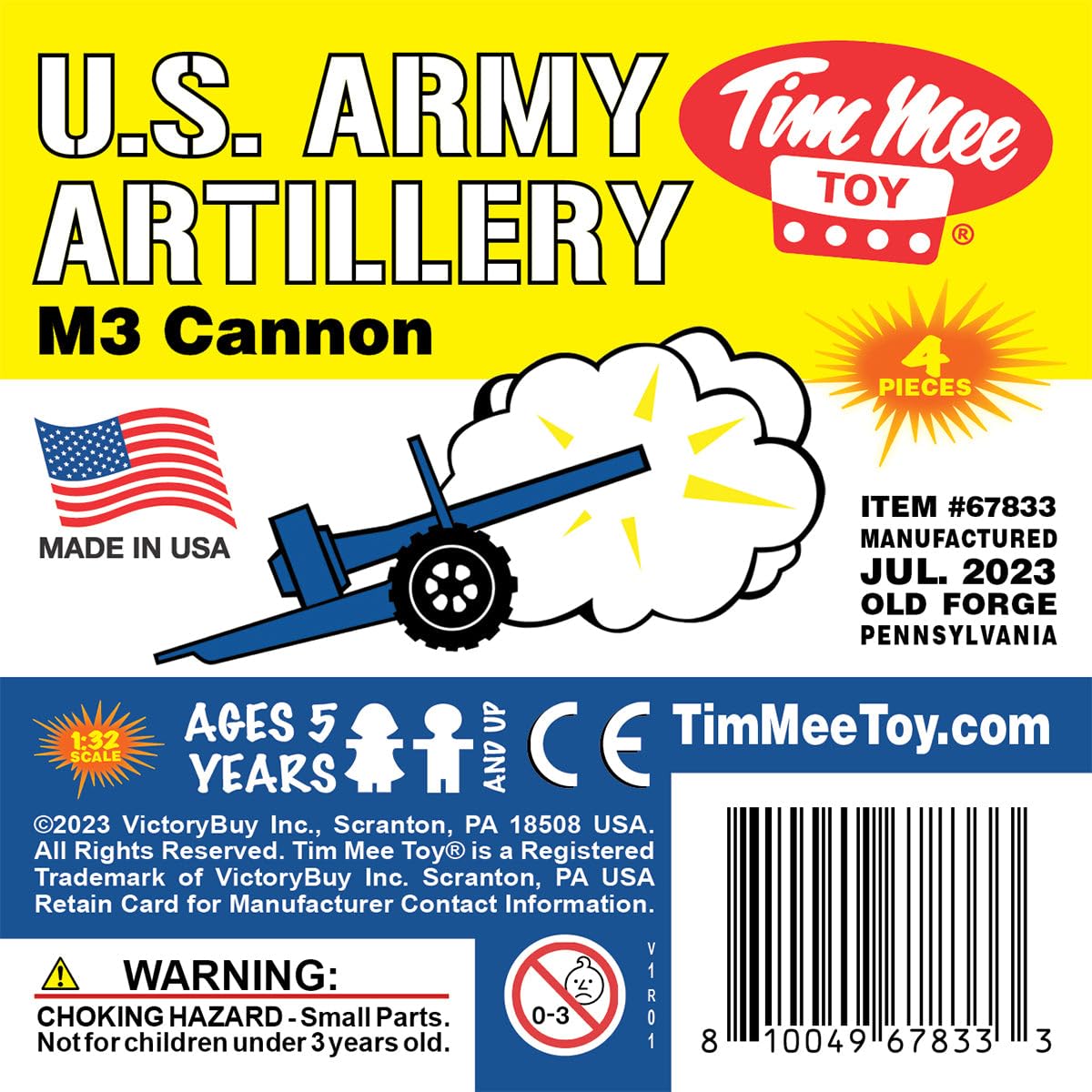 TimMee M3 Artillery Blue 4pc – Made in USA | Tim Mee Toy