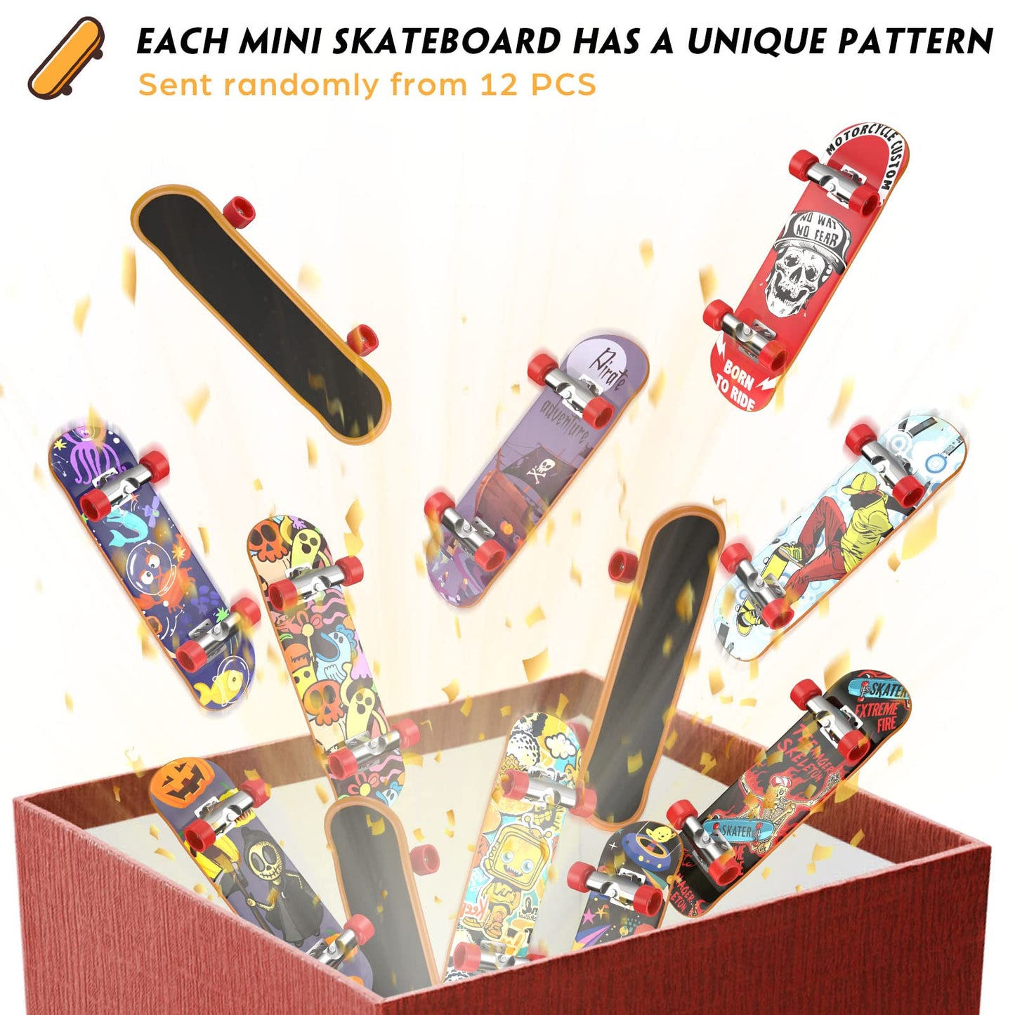 TIME4DEALS 4-Pack Fingerboards – Mini Skateboard Fingerboards for Creative Fingertips