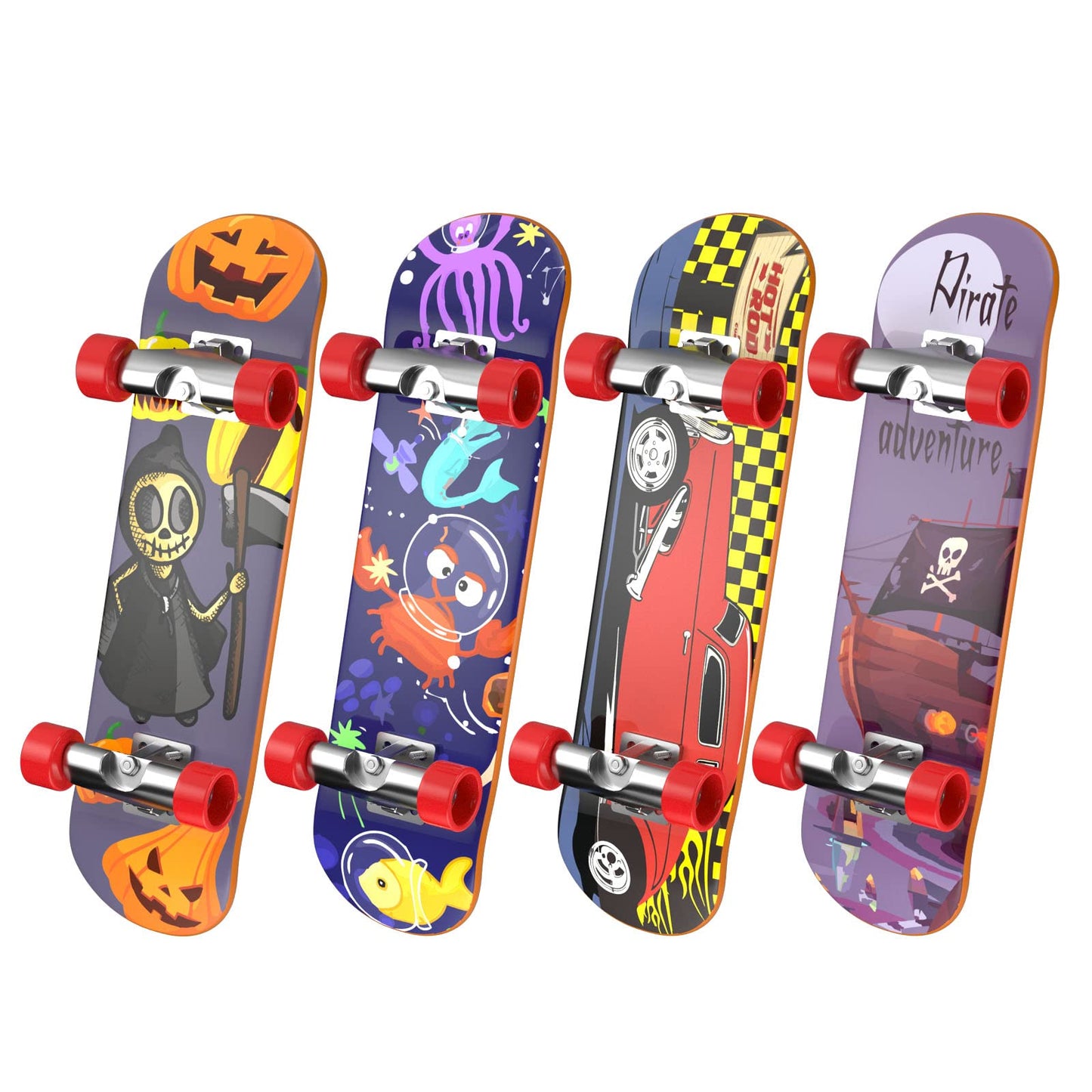 TIME4DEALS 4-Pack Fingerboards – Mini Skateboard Fingerboards for Creative Fingertips