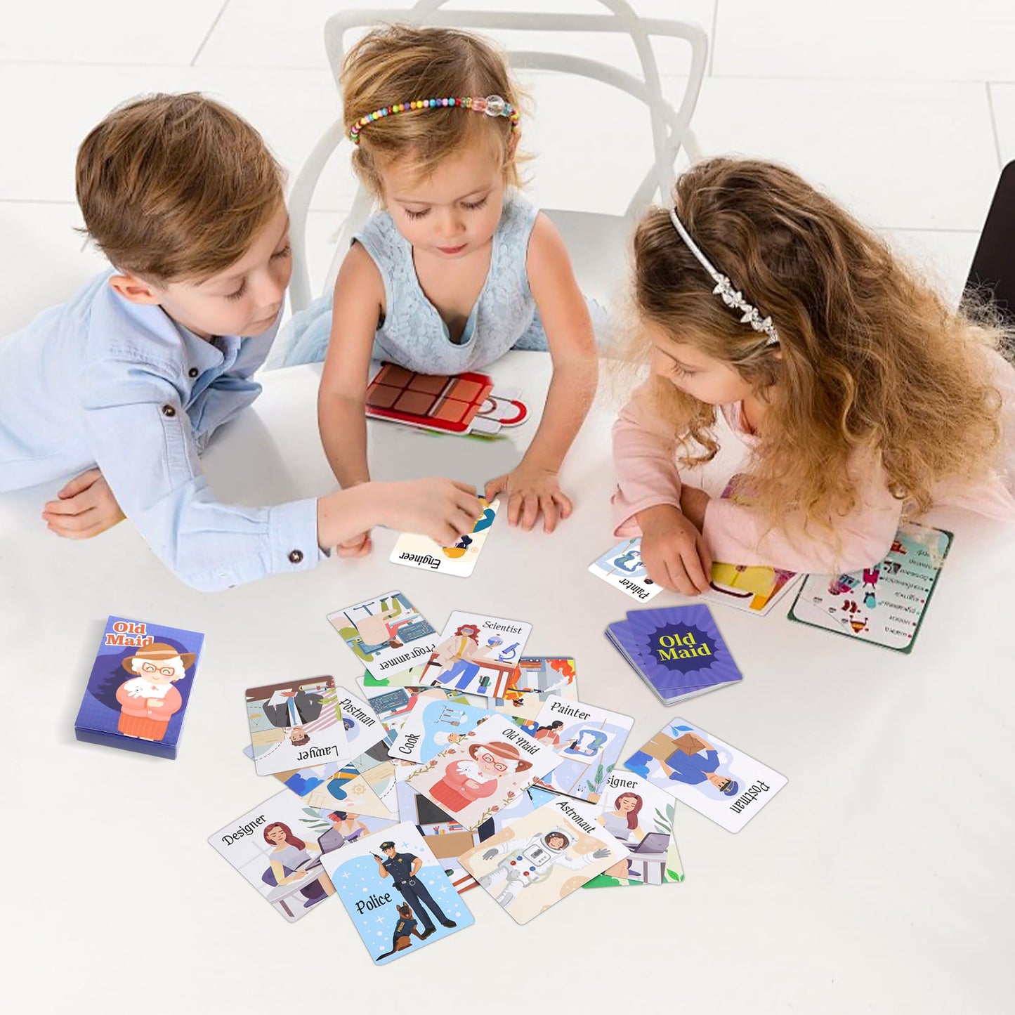 Timenued Go Fish & Old Maid Card Game Set – Family Fun for Kids 4-8