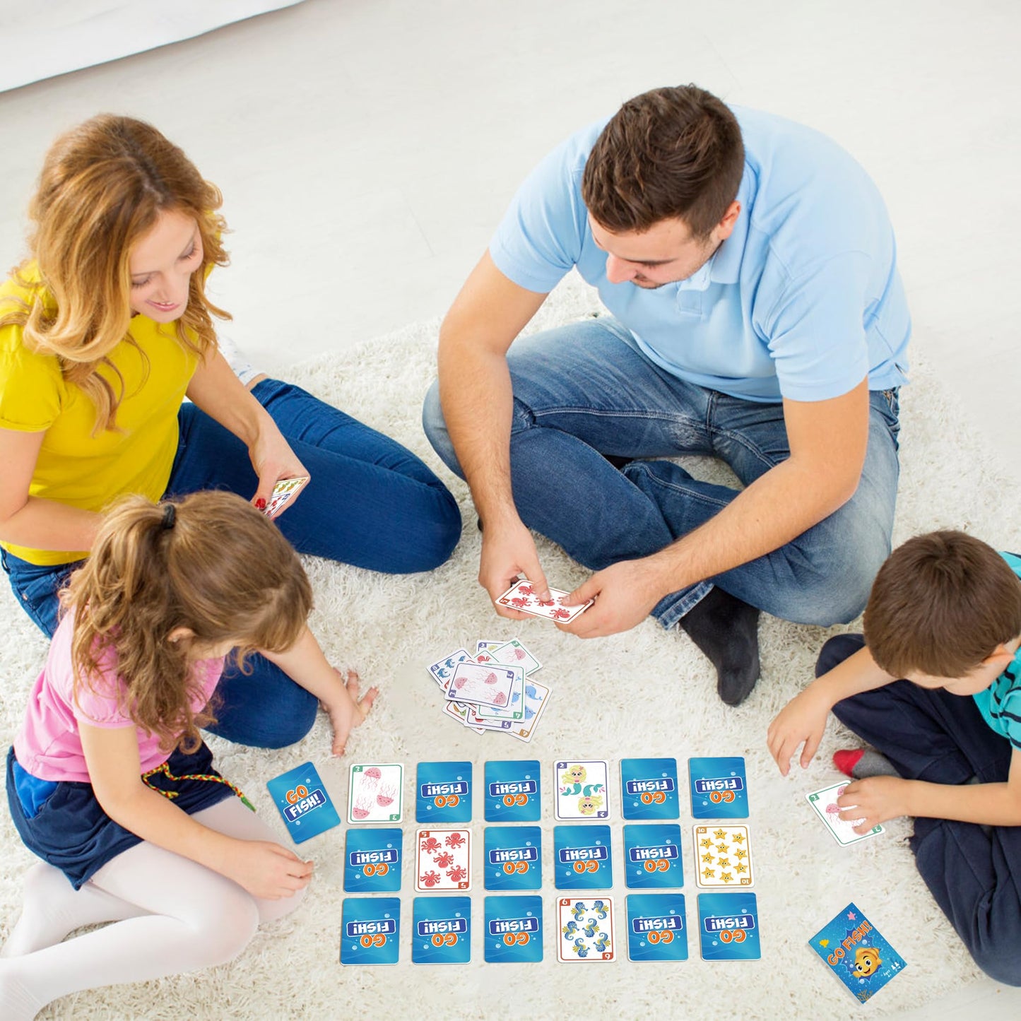 Timenued Go Fish & Old Maid Card Game Set – Family Fun for Kids 4-8