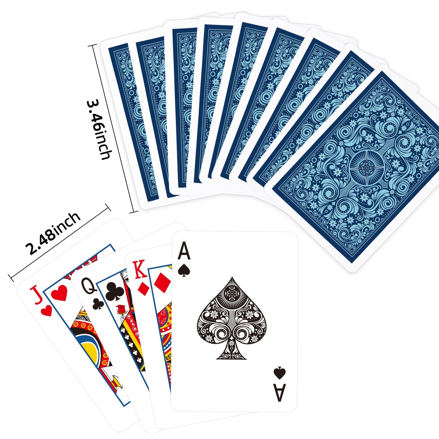 Timenued 12-Pack Playing Cards – 6 Color Decks, Durable Poker Size