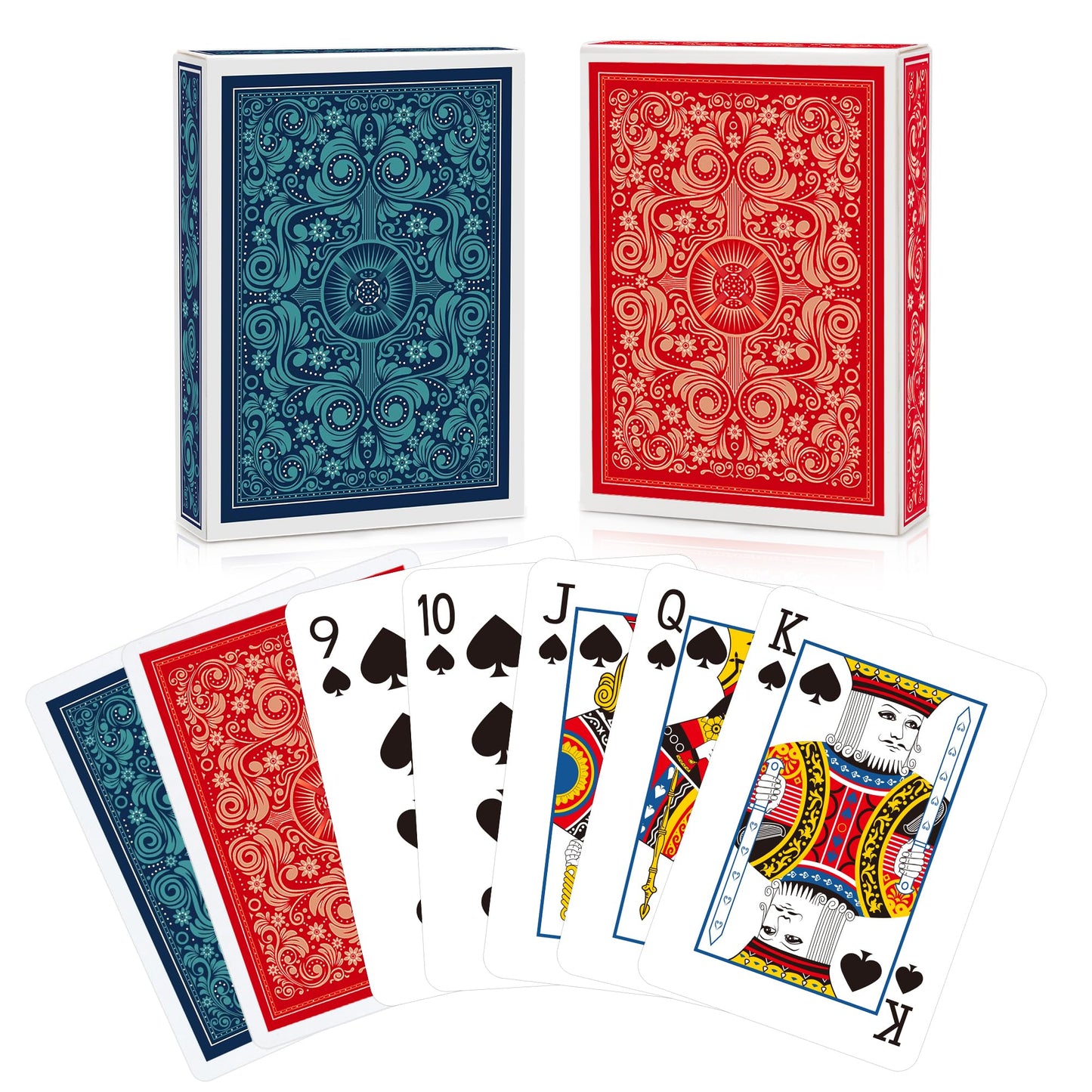 Timenued Playing Cards 2-Pack – Premium Poker Cards, Standard Size, Casino-Grade Stock