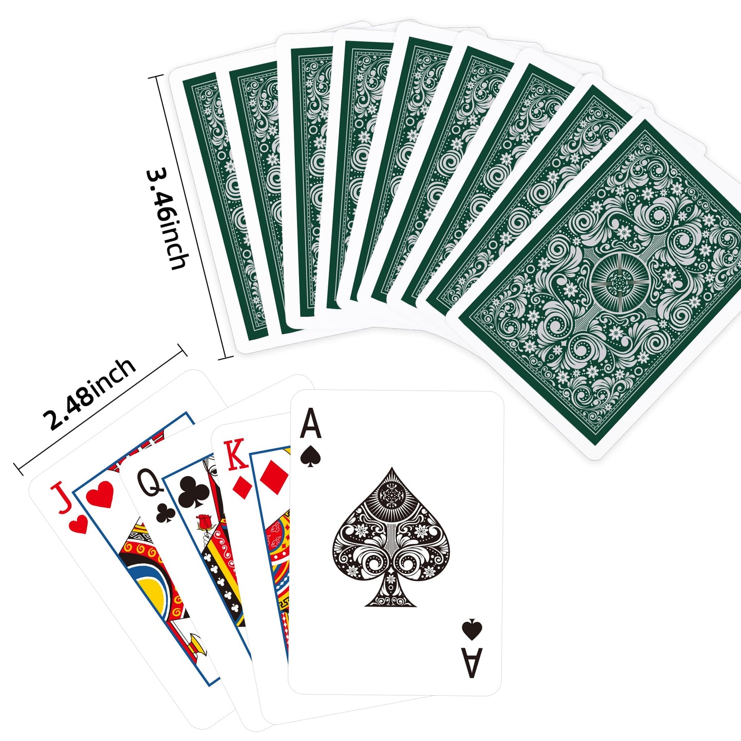 Timenued Playing Cards 2 Pack – Premium Green & Orange Decks for Game Night
