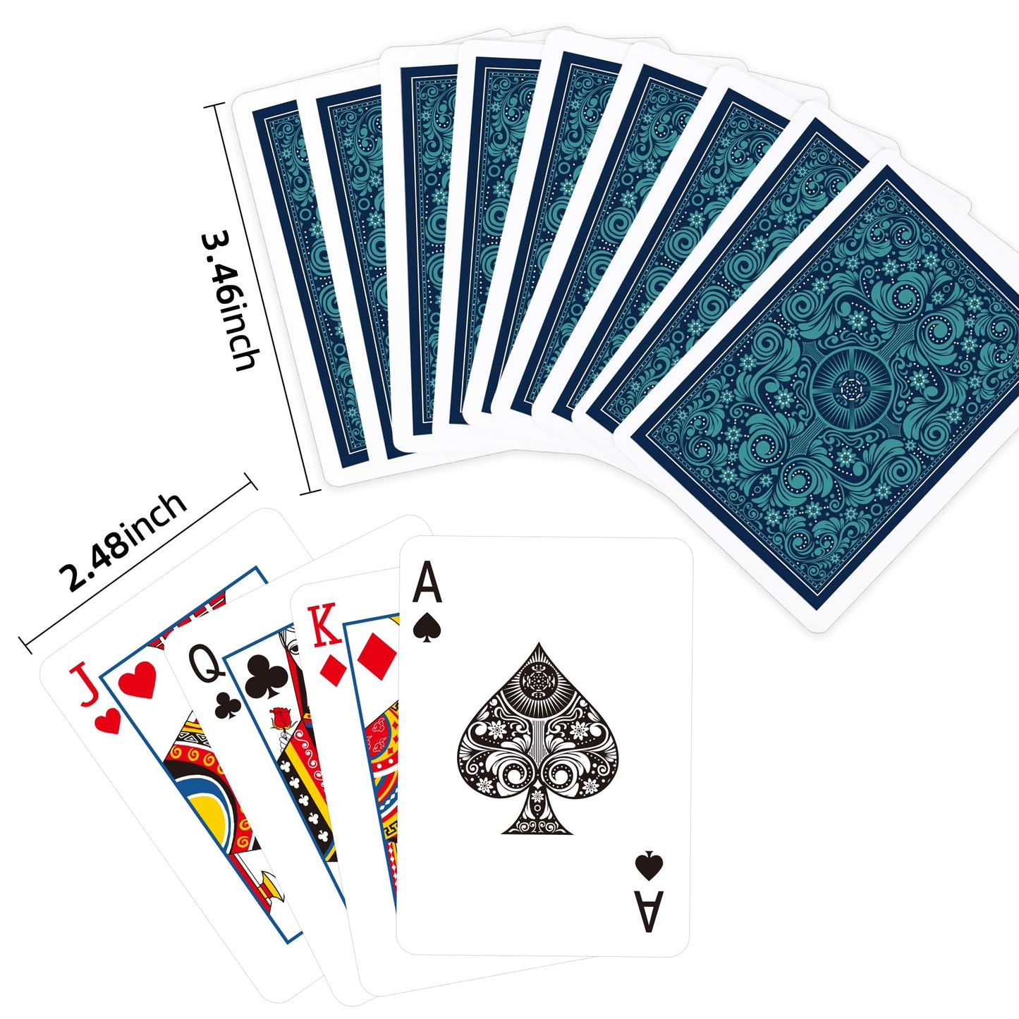 Timenued Playing Cards 2-Pack – Premium Poker Cards, Standard Size, Casino-Grade Stock